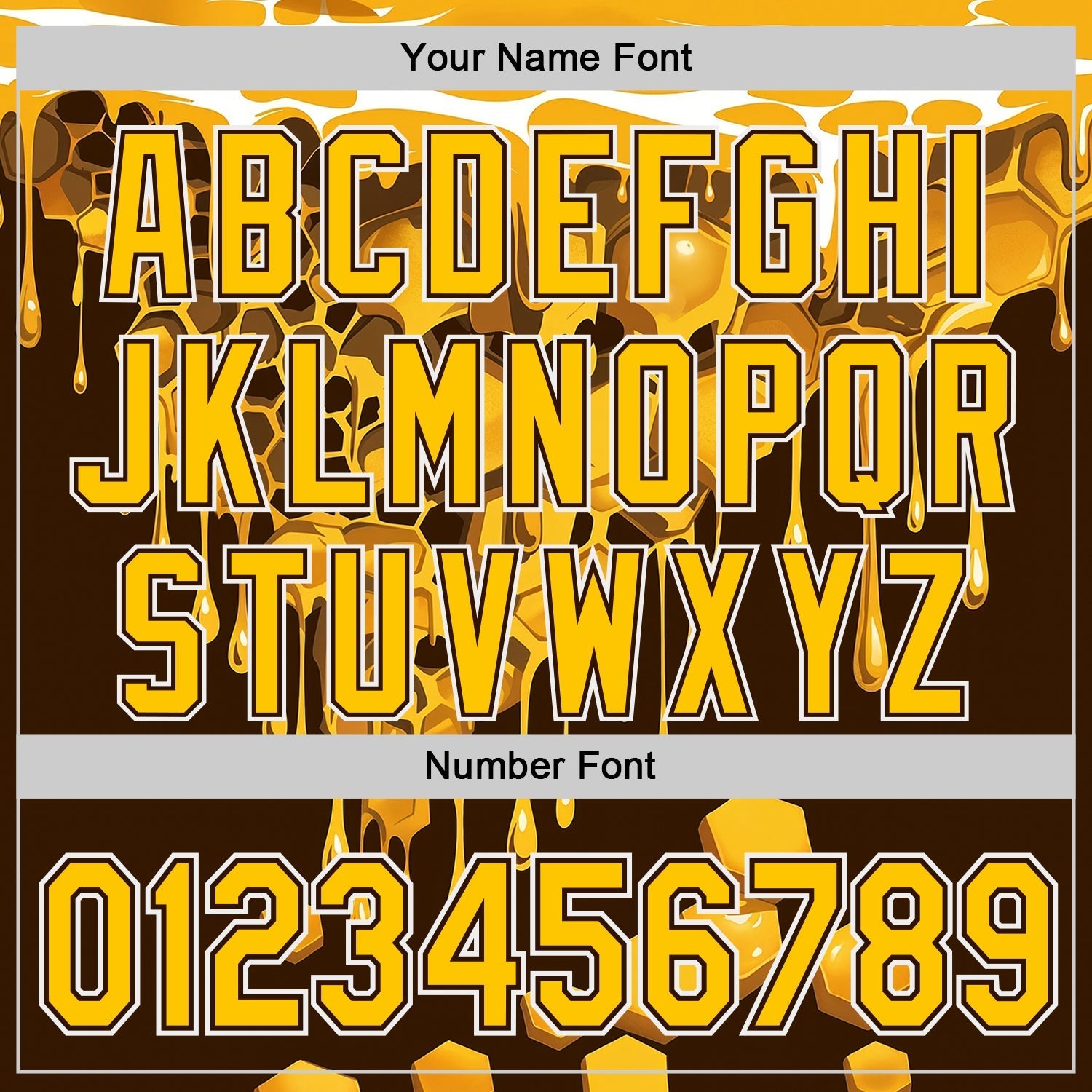 Custom Yellow Black Brown-White Foodie Food Honey Bee Authentic Baseball Jersey baseball jersey product view 5
