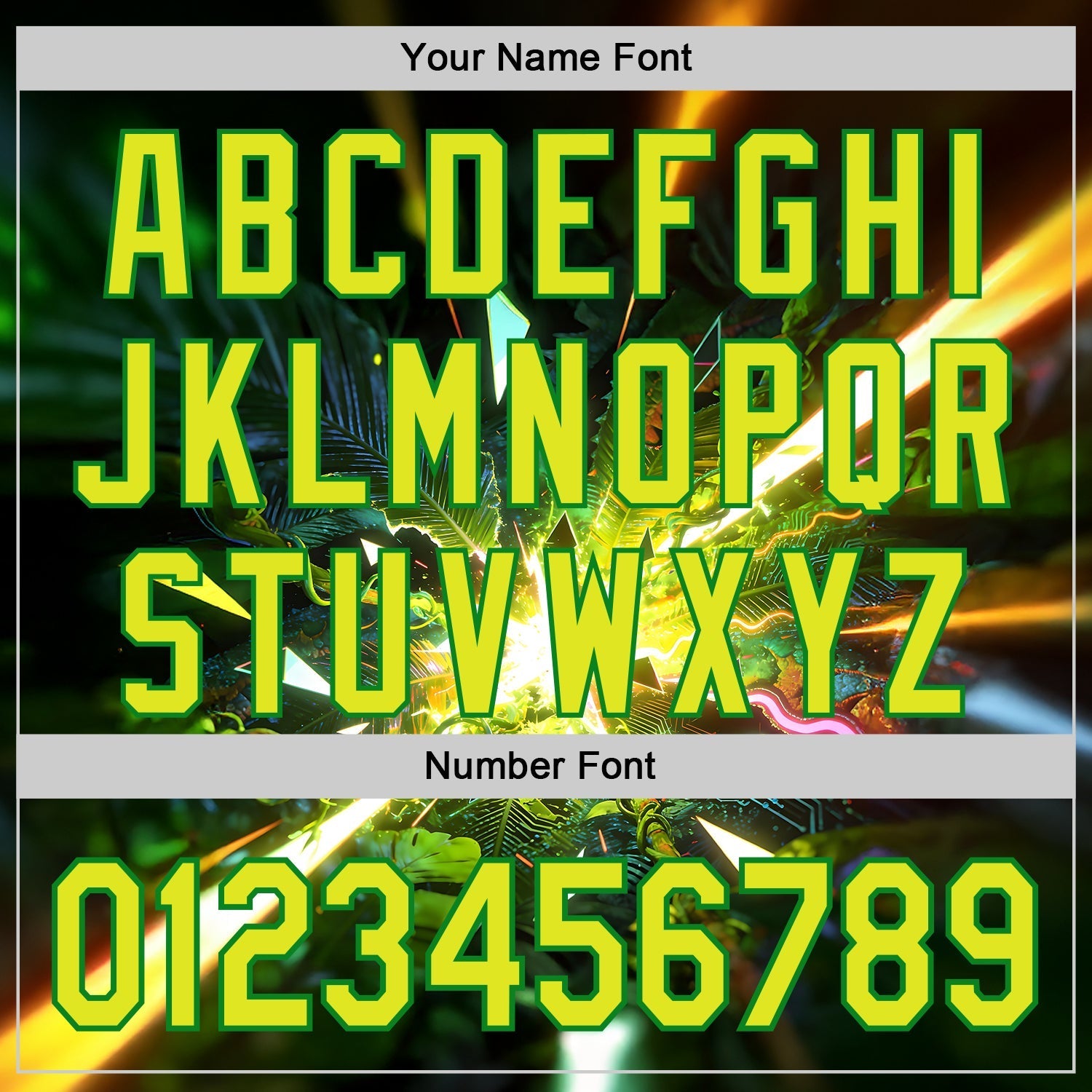 Custom Black Neon Yellow-Grass Green Cyber Tropical Palm Trees Music Festival Authentic Baseball Jersey baseball jersey product view 5