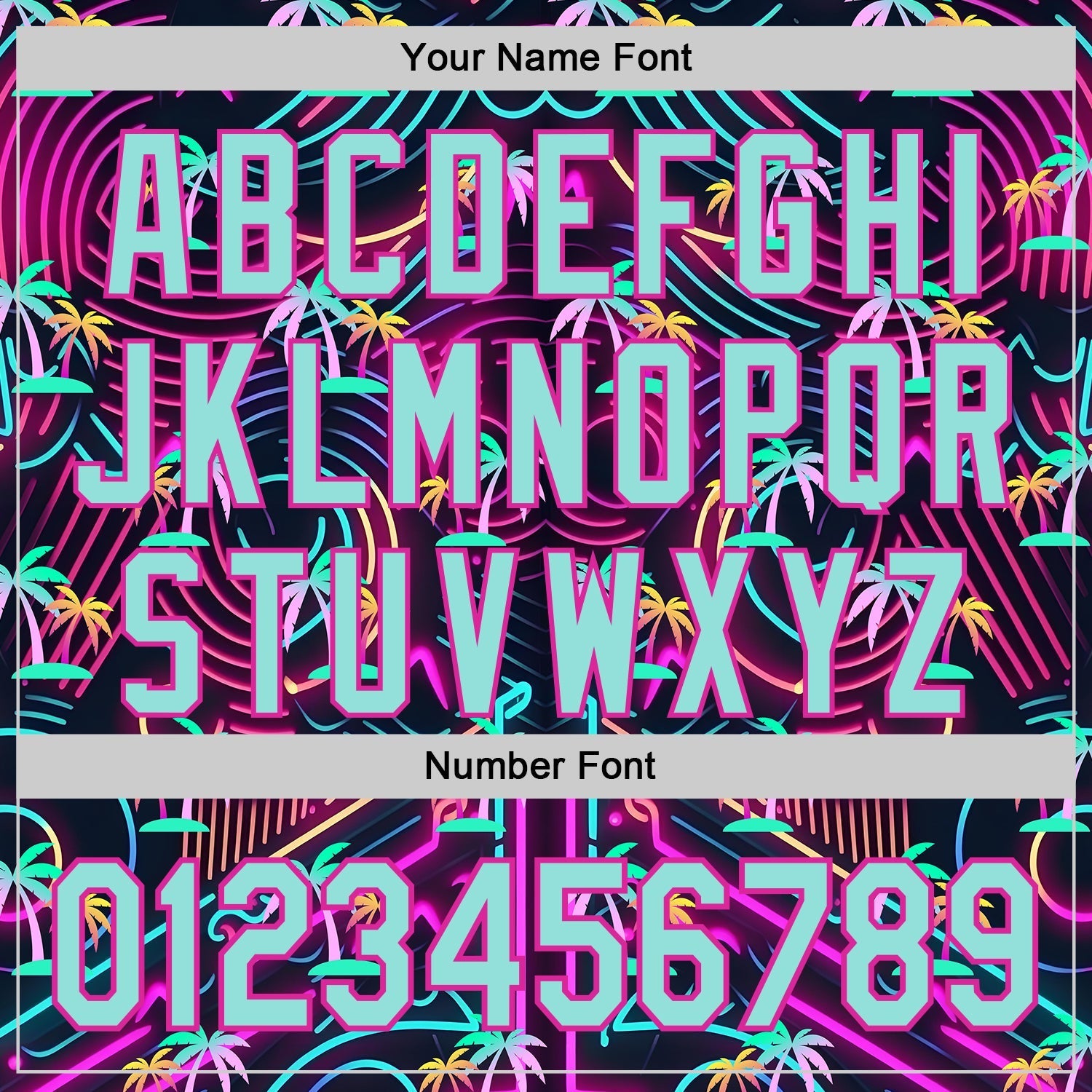 Custom Black Ice Blue-Deep Pink Cyber Tropical Palm Trees Music Festival Authentic Baseball Jersey baseball jersey product view 5