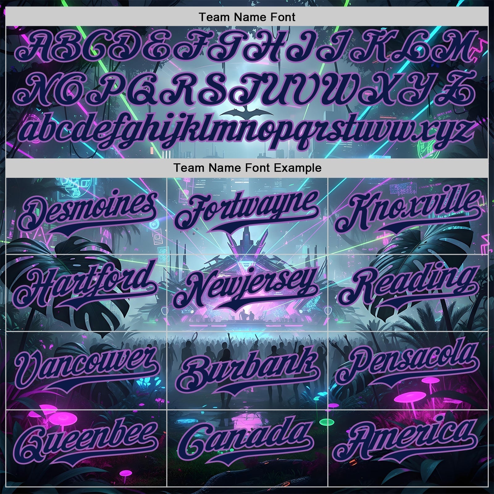 Custom Gray Navy Black-Medium Purple Cyber Tropical Palm Trees Music Festival Authentic Baseball Jersey baseball jersey product view 4