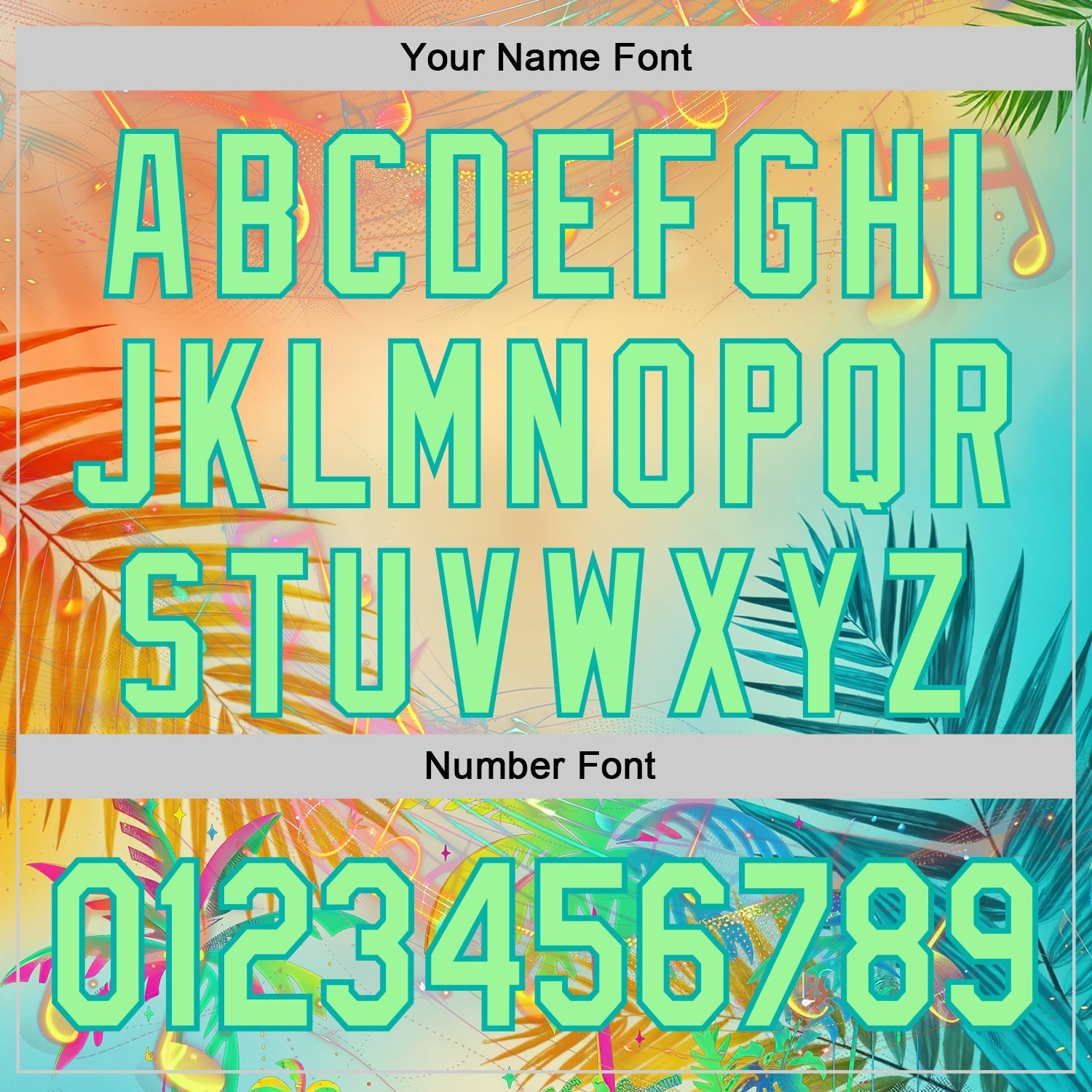 Custom Yellow Pea Green-Aqua Cyber Tropical Palm Trees Music Festival Authentic Baseball Jersey baseball jersey product view 5