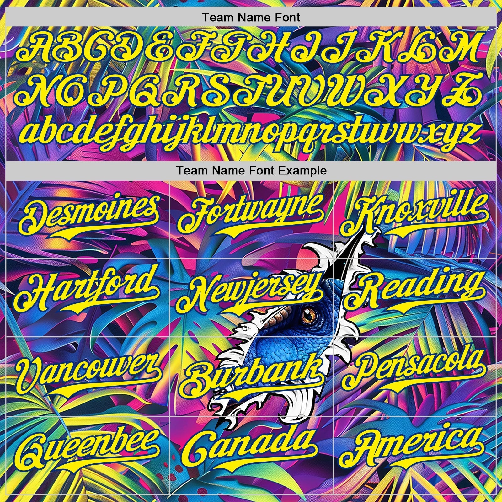 Custom Purple Light Yellow-Royal Cyber Tropical Palm Trees Music Festival Gothic Fantasy Authentic Baseball Jersey baseball jersey product view 4