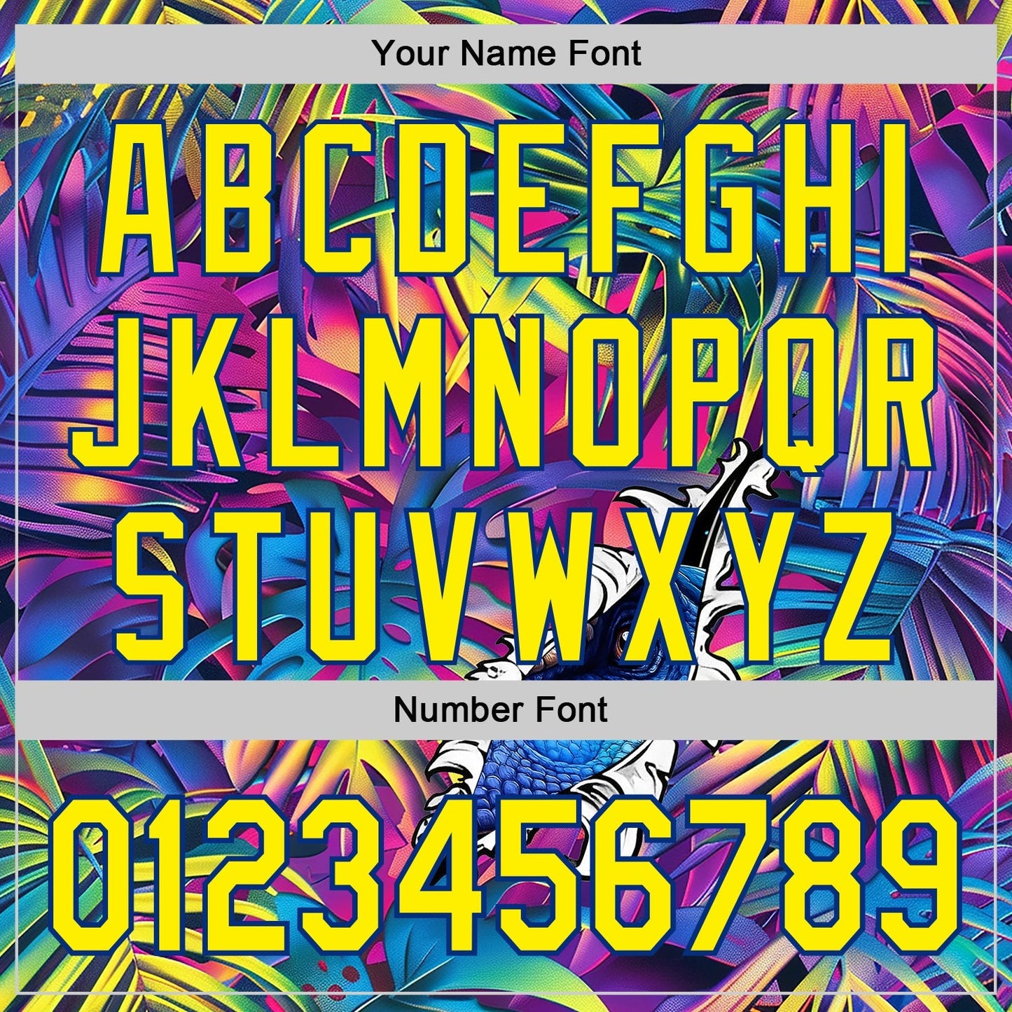 Custom Purple Light Yellow-Royal Cyber Tropical Palm Trees Music Festival Gothic Fantasy Authentic Baseball Jersey baseball jersey product view 5