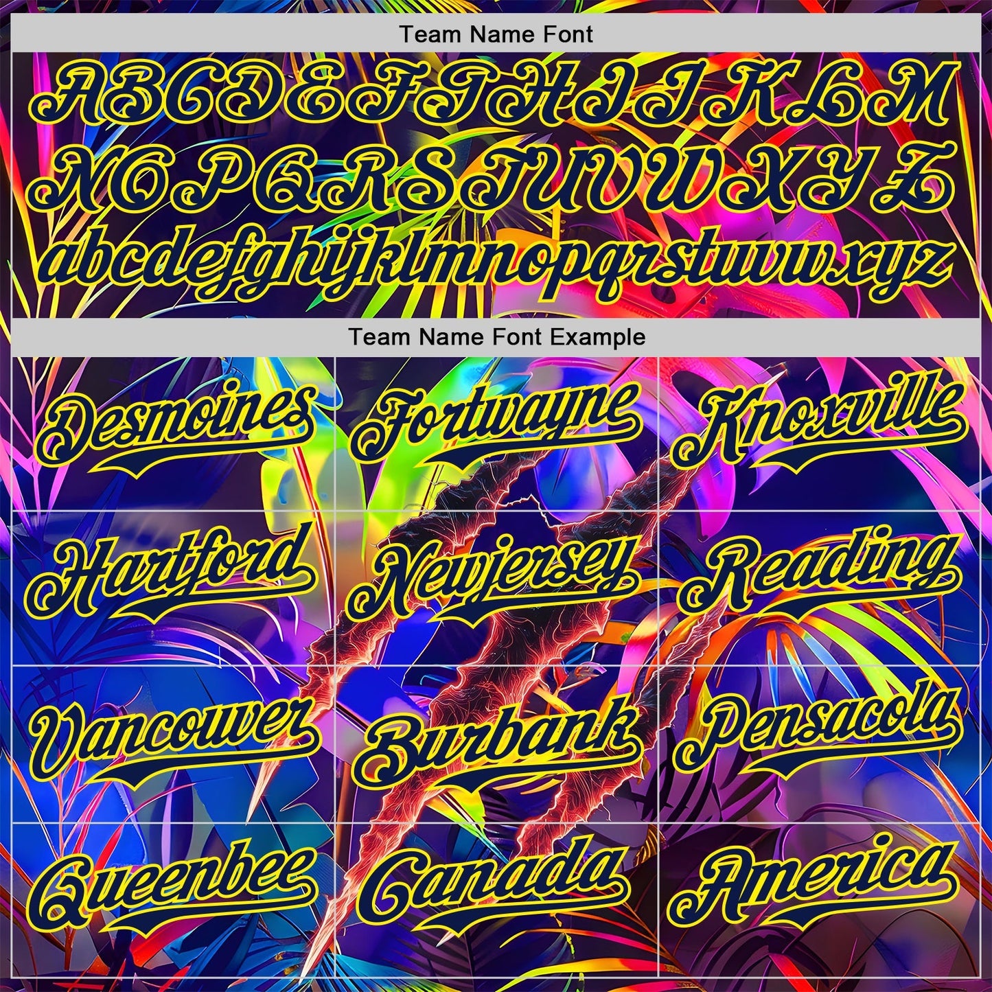 Custom Black Navy-Light Yellow Cyber Tropical Palm Trees Music Festival Claw Marks Authentic Baseball Jersey baseball jersey product view 4