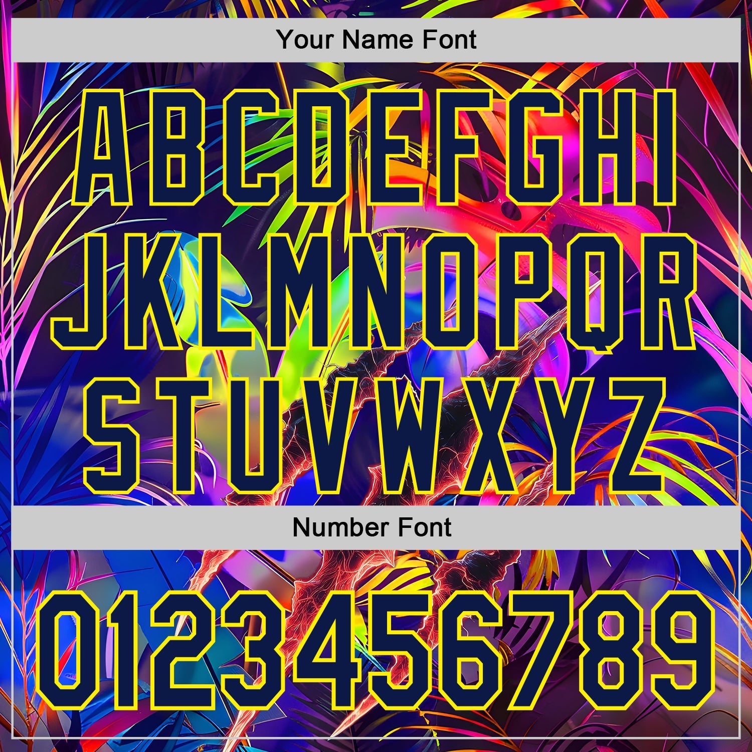 Custom Black Navy-Light Yellow Cyber Tropical Palm Trees Music Festival Claw Marks Authentic Baseball Jersey baseball jersey product view 5