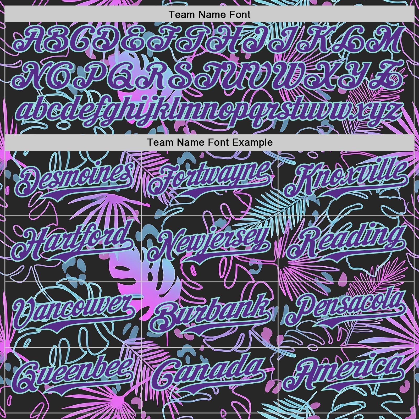 Custom Black Purple-Ice Blue Cyber Tropical Palm Trees Music Festival Authentic Baseball Jersey baseball jersey product view 4