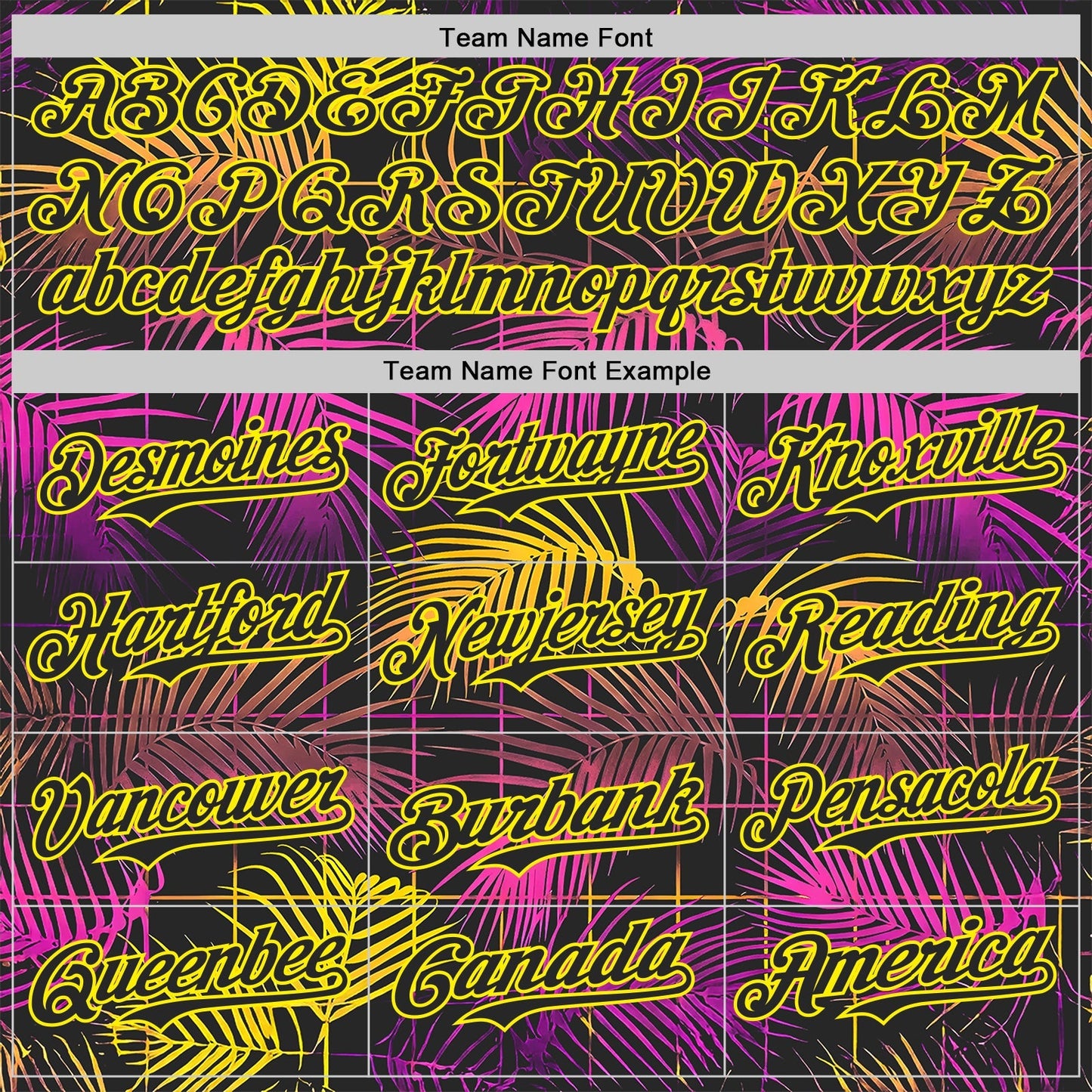 Custom Black Purple-Light Yellow Cyber Tropical Palm Trees Music Festival Authentic Baseball Jersey baseball jersey product view 4