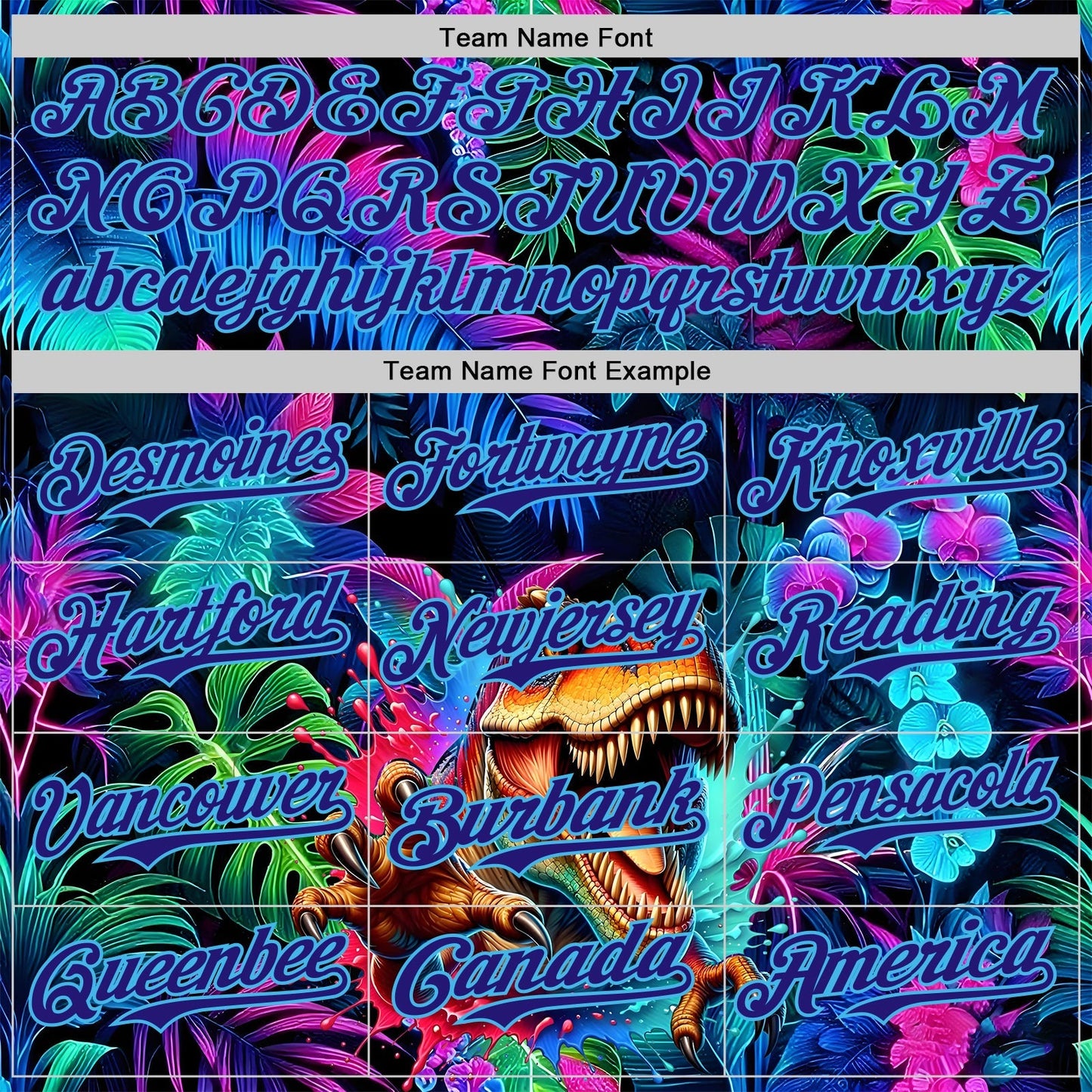Custom Black Dark Purple-Sky Blue Cyber Tropical Palm Trees Music Festival Gothic Fantasy Authentic Baseball Jersey baseball jersey product view 4