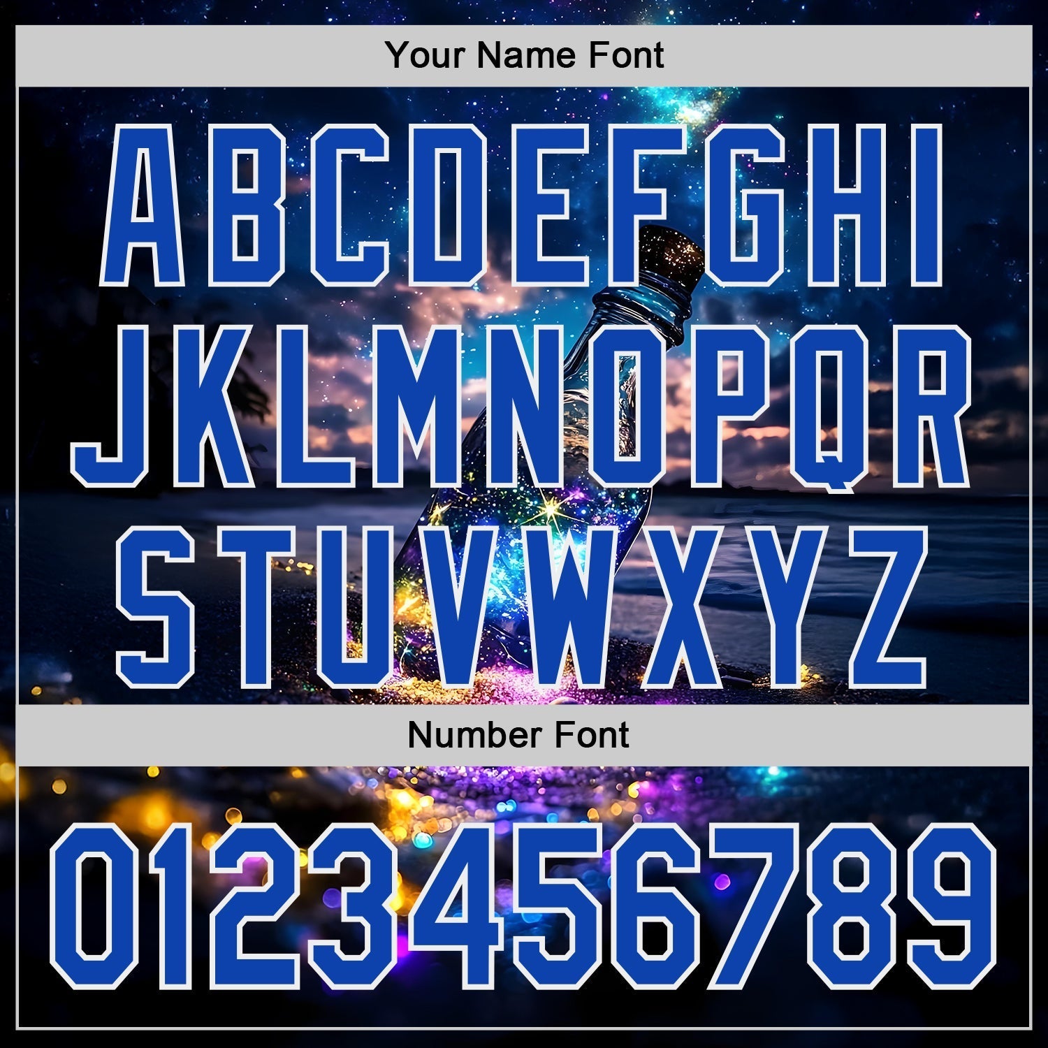 Custom Blue Thunder Blue-White Galaxy Star Authentic Baseball Jersey baseball jersey product view 5