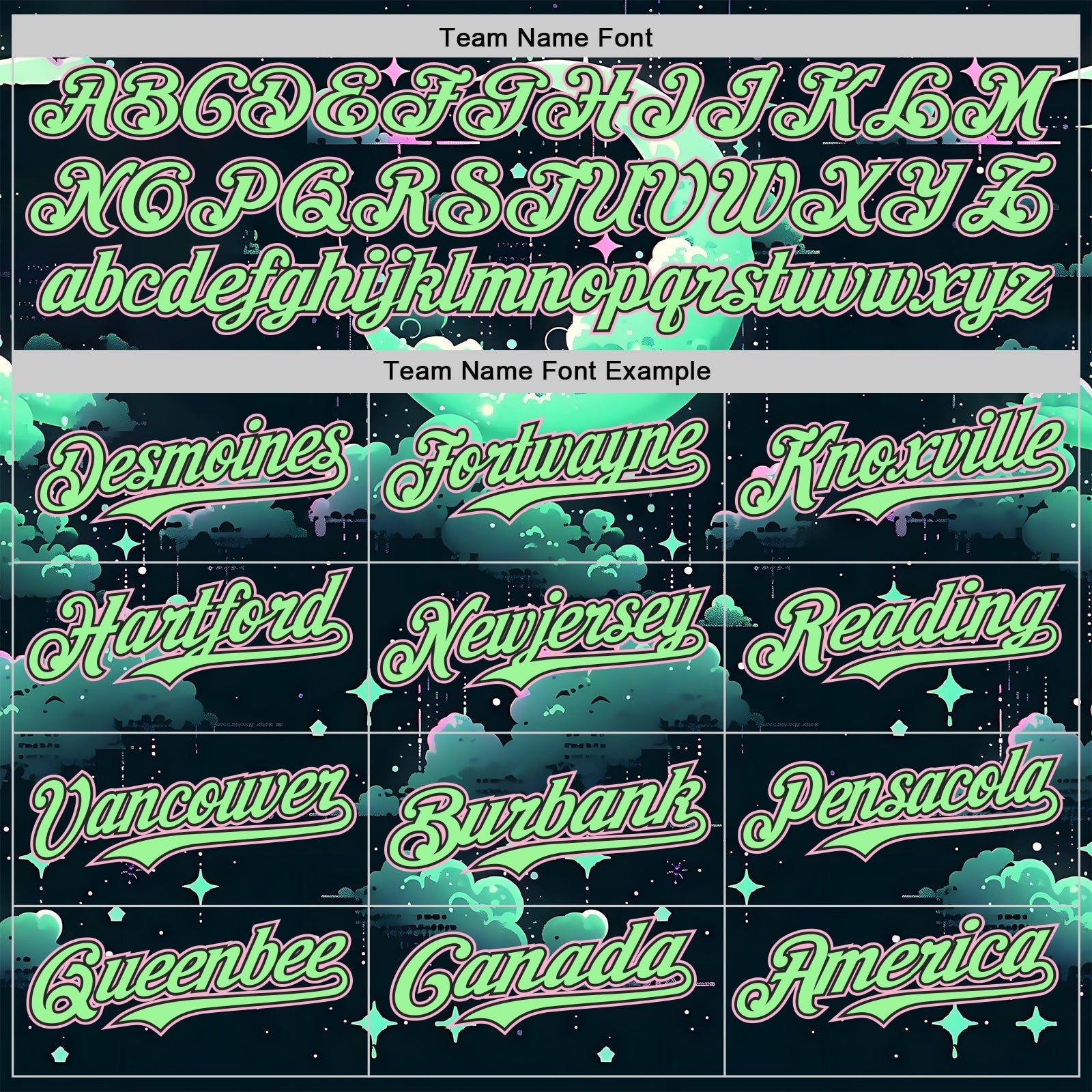 Custom Black Pea Green-Light Pink Galaxy Star Nebula Authentic Baseball Jersey baseball jersey product view 4