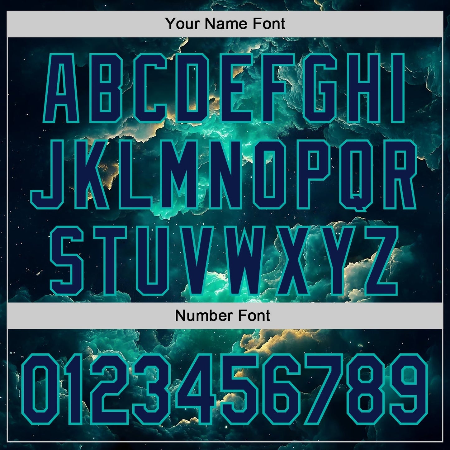 Custom Navy-Aqua Galaxy Star Nebula Authentic Baseball Jersey baseball jersey product view 5