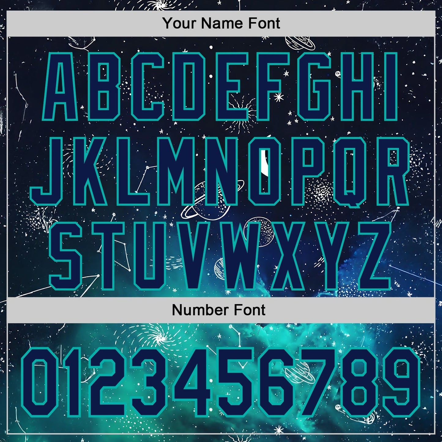 Custom Black Navy-Aqua Galaxy Star Authentic Baseball Jersey baseball jersey product view 5