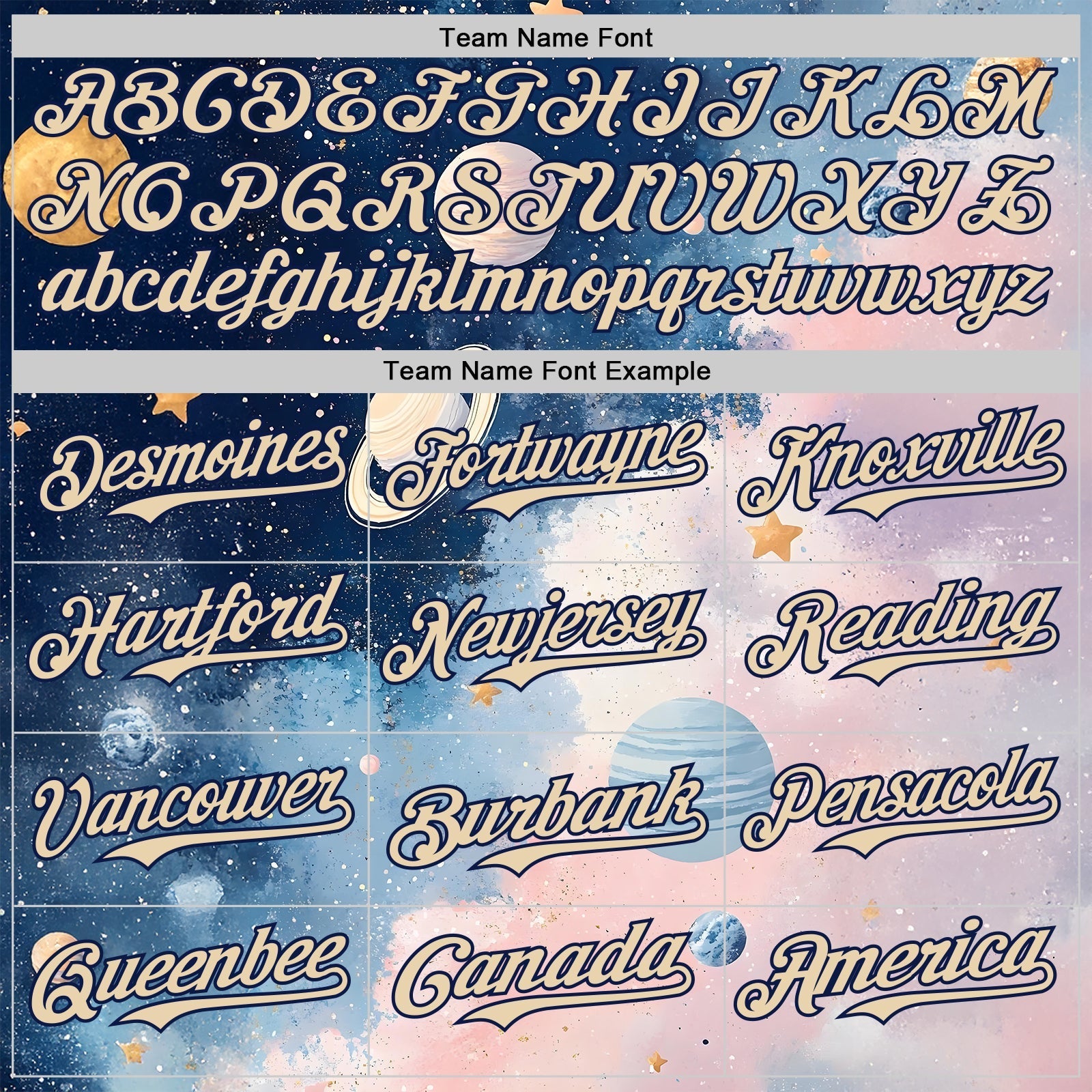 Custom Blue City Cream Light Pink-Navy Galaxy Star Nebula Authentic Baseball Jersey baseball jersey product view 4