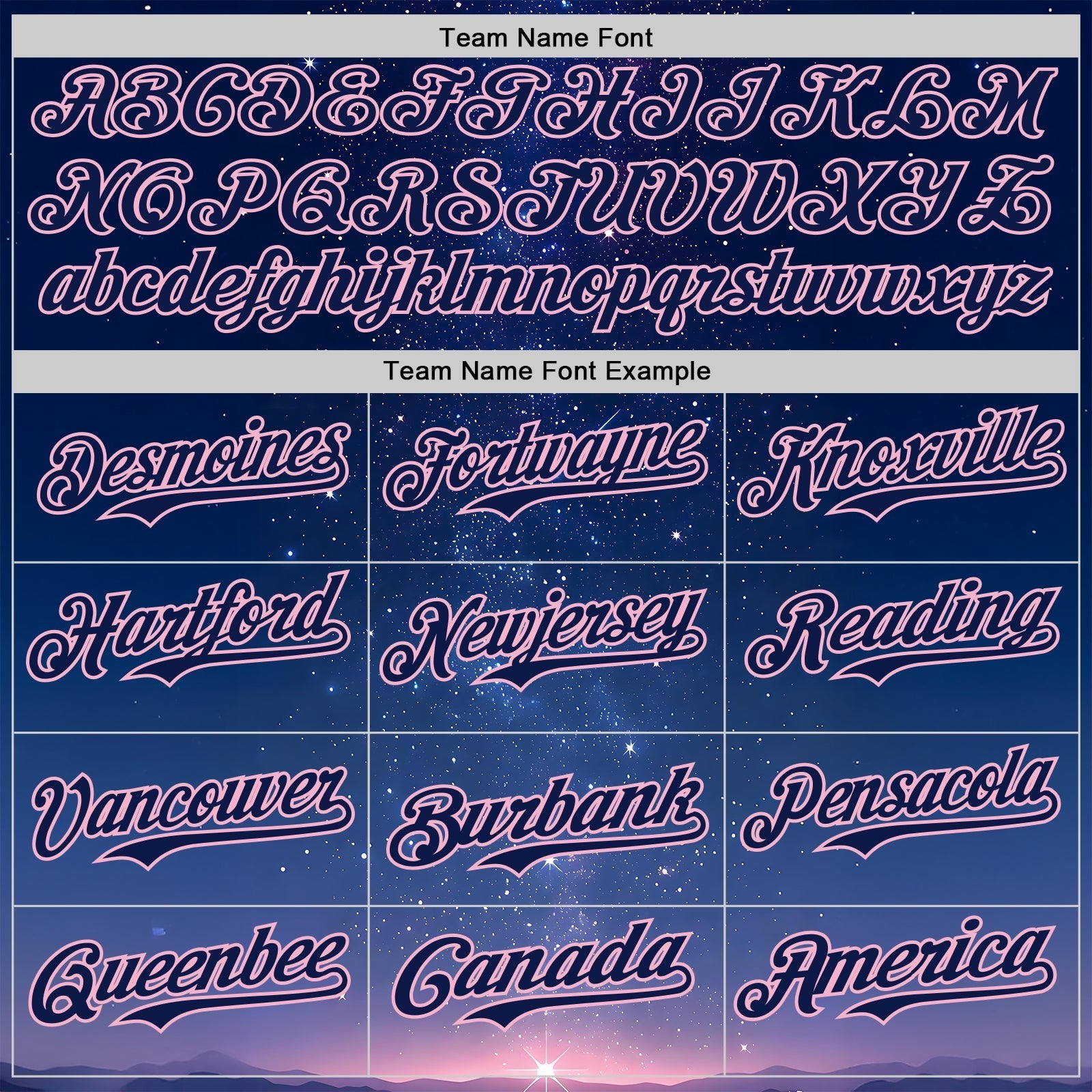 Custom Navy-Light Pink Galaxy Star Authentic Baseball Jersey baseball jersey product view 4