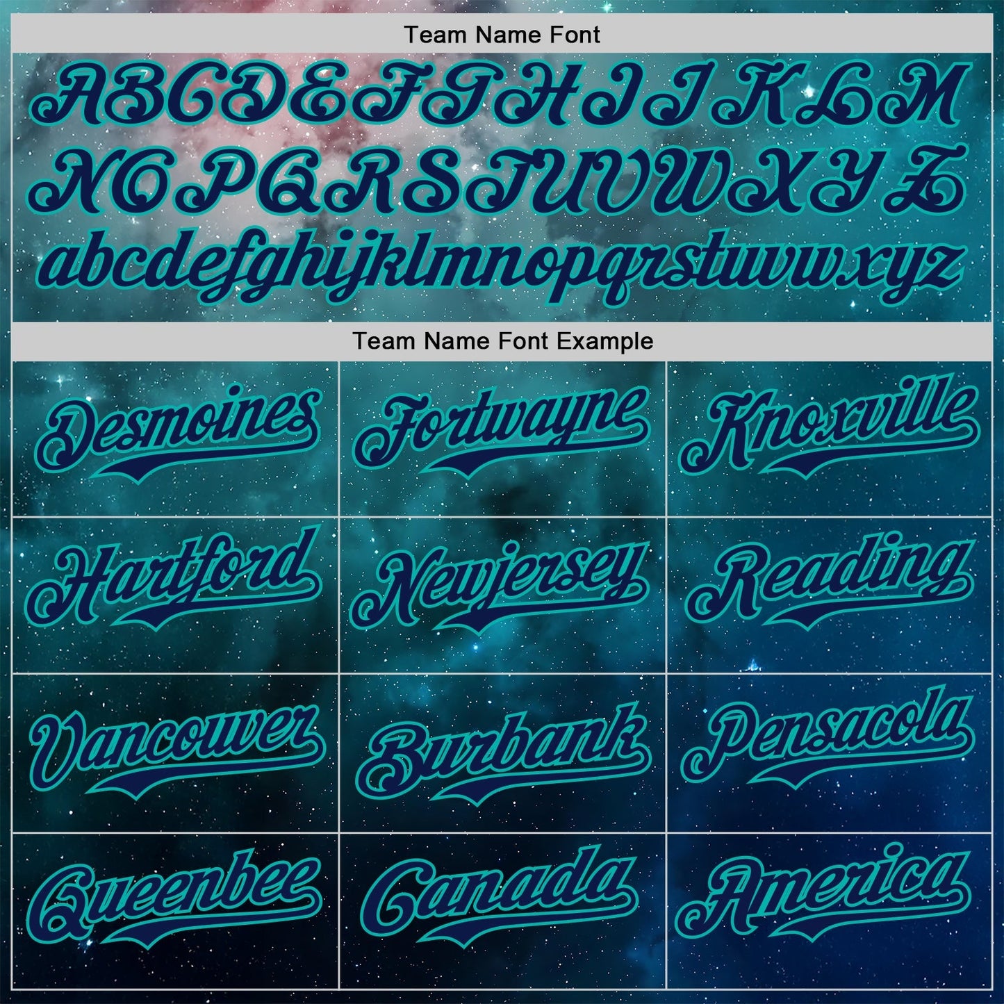 Custom Green Navy-Aqua Galaxy Star Nebula Authentic Baseball Jersey baseball jersey product view 4
