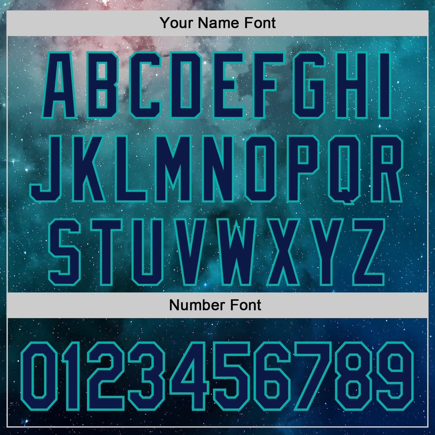 Custom Green Navy-Aqua Galaxy Star Nebula Authentic Baseball Jersey baseball jersey product view 5
