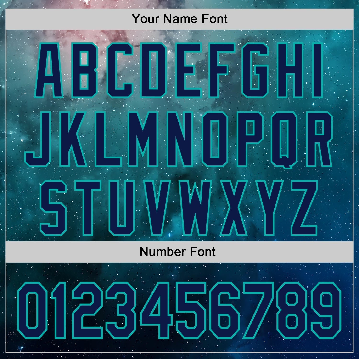 Custom Green Navy-Aqua Galaxy Star Nebula Authentic Baseball Jersey baseball jersey product view 5
