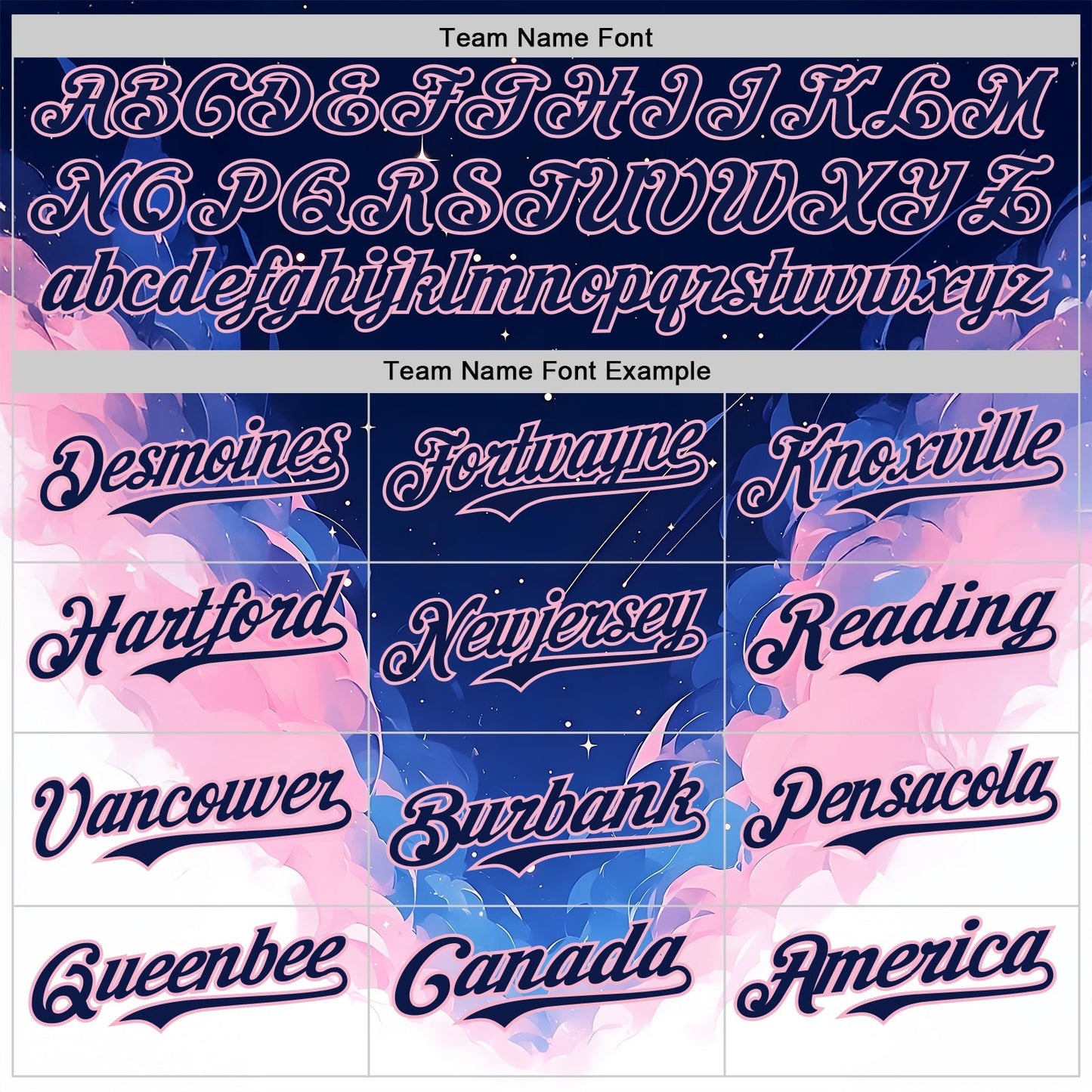 Custom Navy Blue-Light Pink Galaxy Star Nebula Authentic Baseball Jersey baseball jersey product view 4