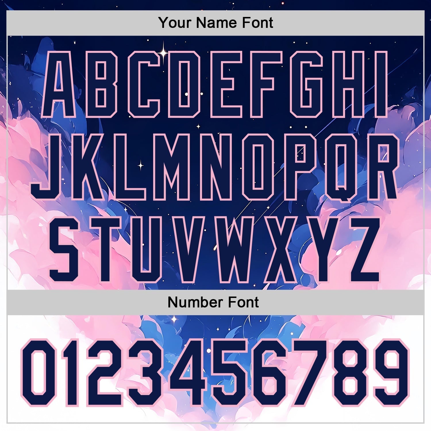 Custom Navy Blue-Light Pink Galaxy Star Nebula Authentic Baseball Jersey baseball jersey product view 5