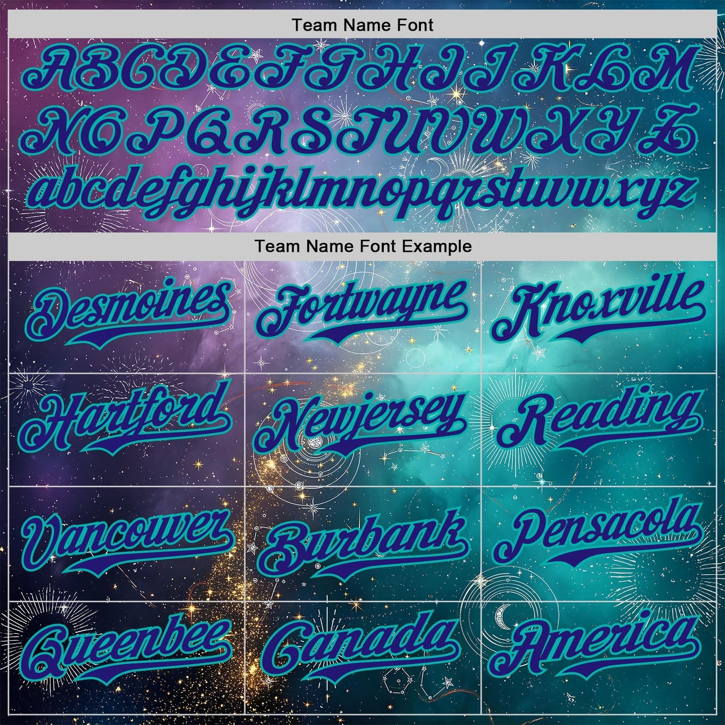 Custom Purple Dark Purple Gray-Aqua Galaxy Star Nebula Authentic Baseball Jersey baseball jersey product view 4
