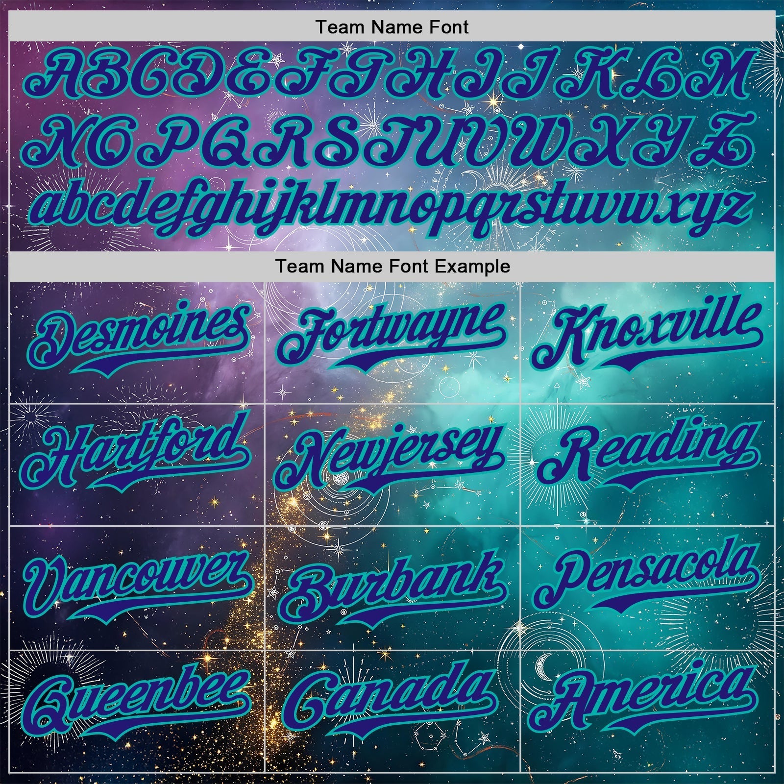 Custom Purple Dark Purple Gray-Aqua Galaxy Star Nebula Authentic Baseball Jersey baseball jersey product view 4