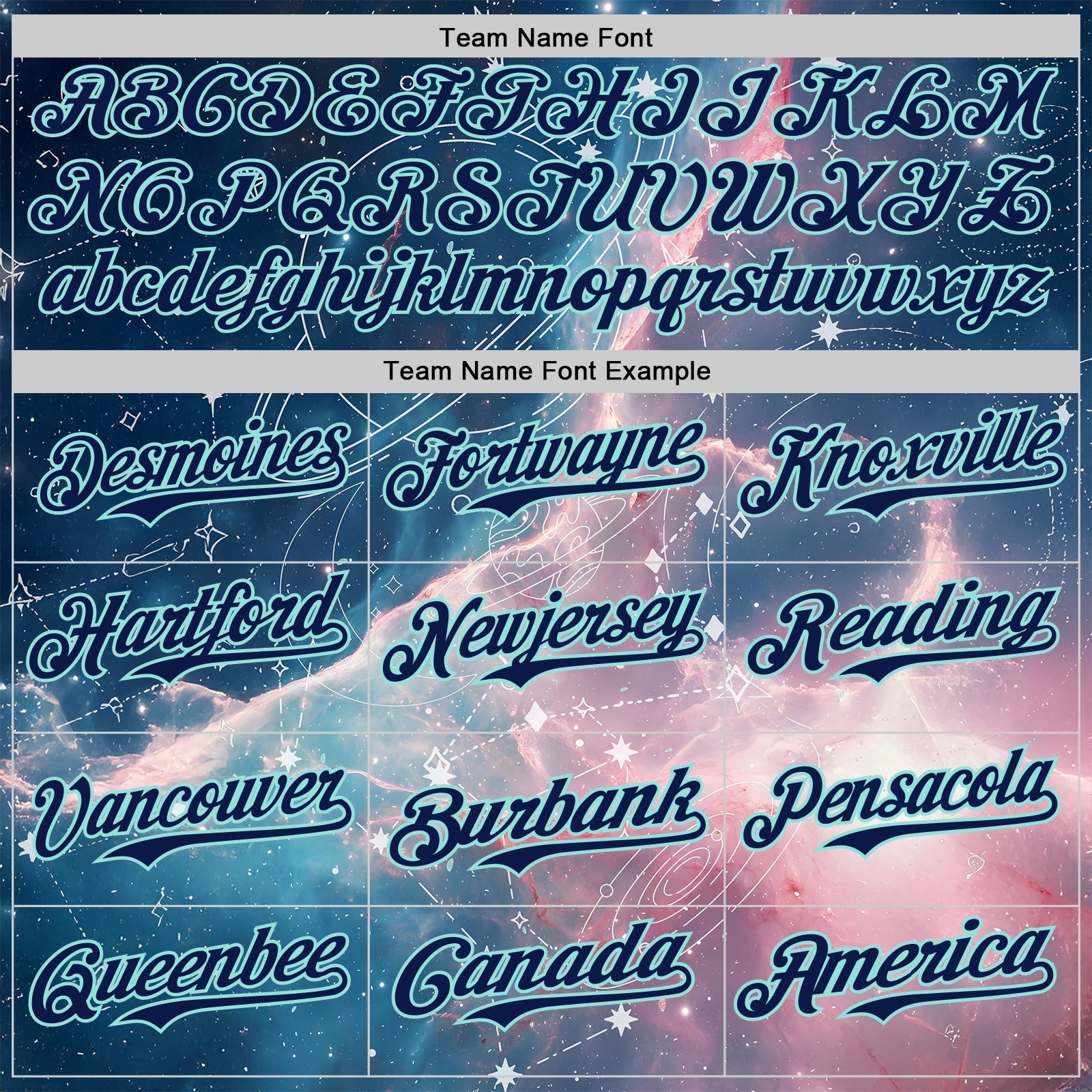 Custom Blue Navy Light Pink-Ice Blue Galaxy Star Nebula Authentic Baseball Jersey baseball jersey product view 4