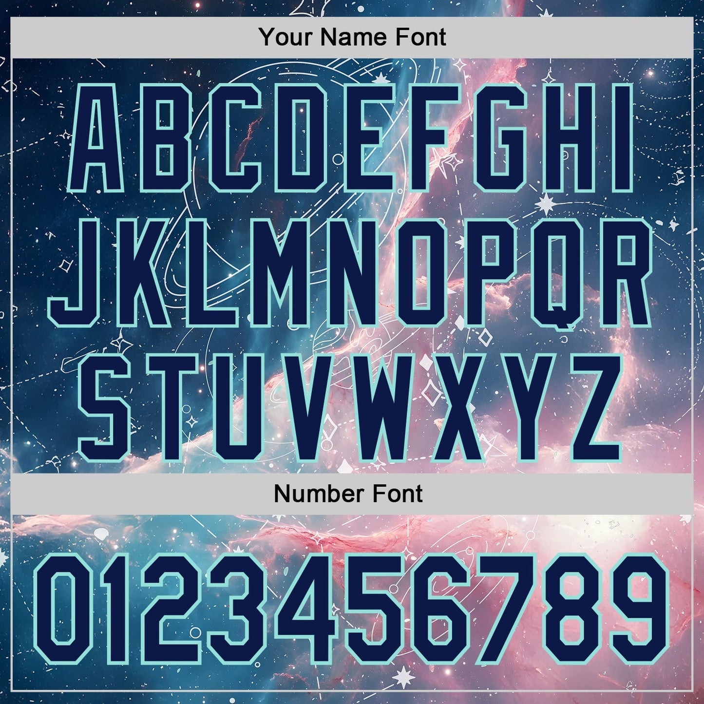 Custom Blue Navy Light Pink-Ice Blue Galaxy Star Nebula Authentic Baseball Jersey baseball jersey product view 5