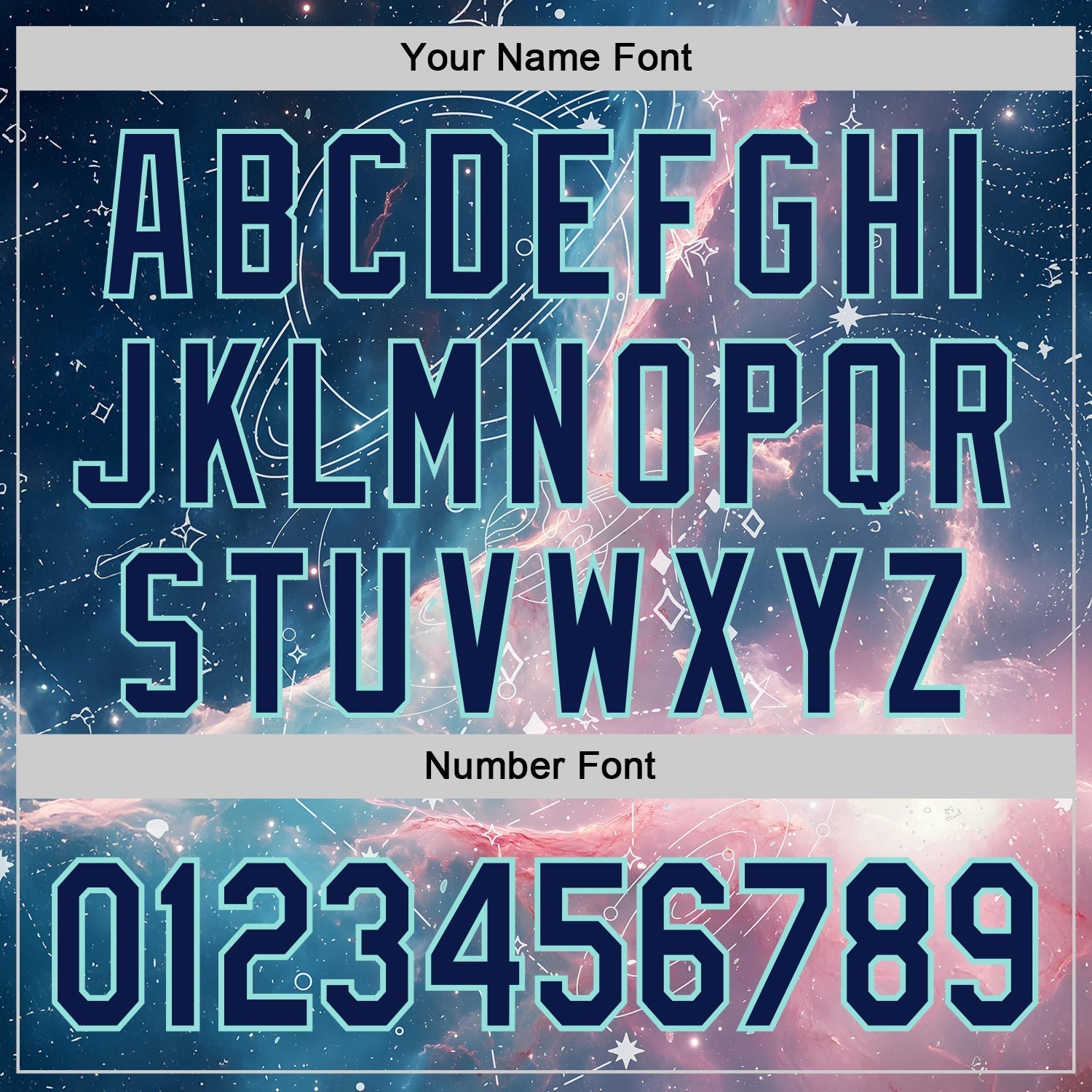 Custom Blue Navy Light Pink-Ice Blue Galaxy Star Nebula Authentic Baseball Jersey baseball jersey product view 5
