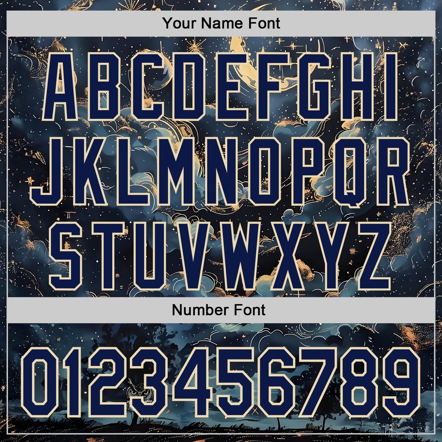 Custom Navy-Cream Galaxy Star Nebula Authentic Baseball Jersey baseball jersey product view 5