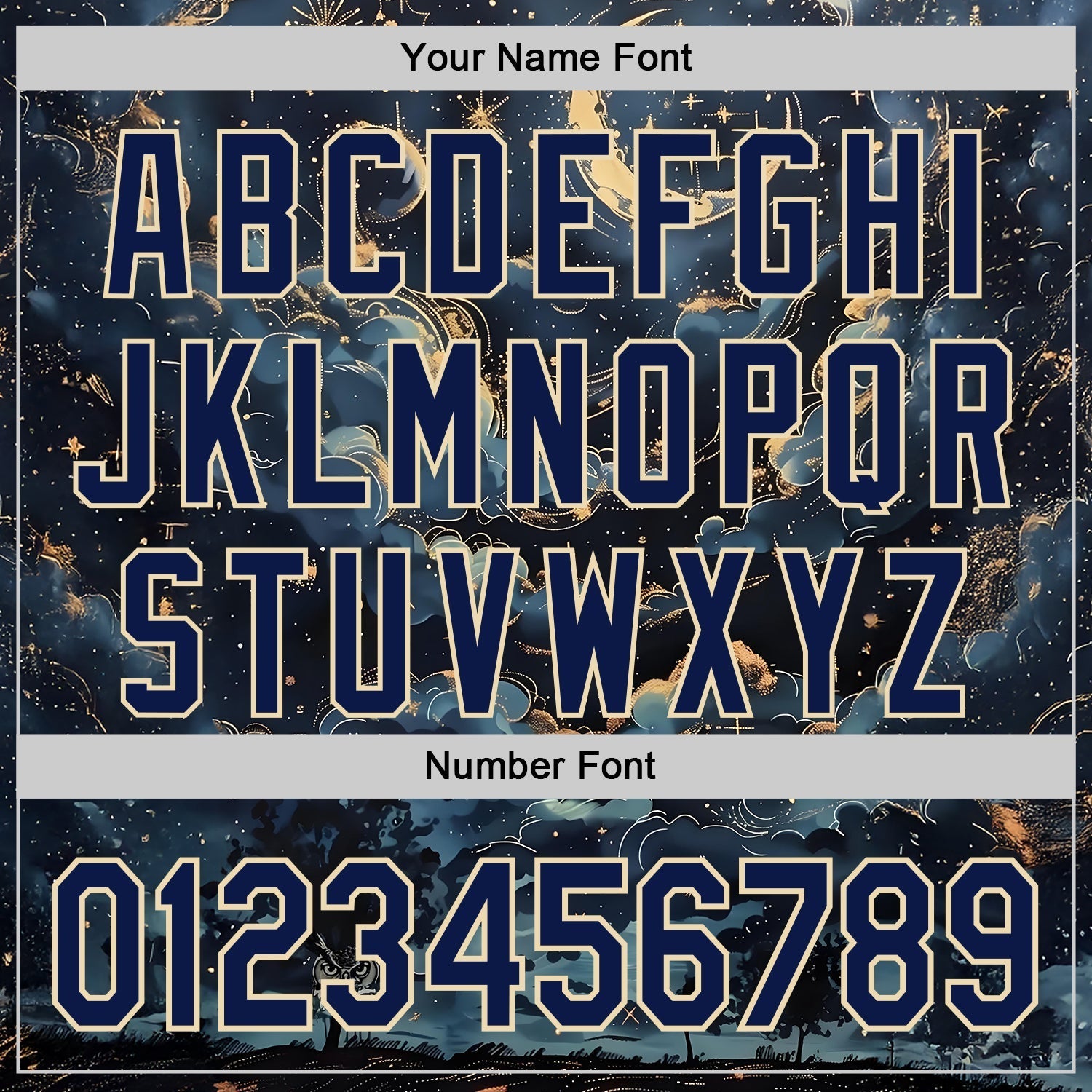 Custom Navy-Cream Galaxy Star Nebula Authentic Baseball Jersey baseball jersey product view 5