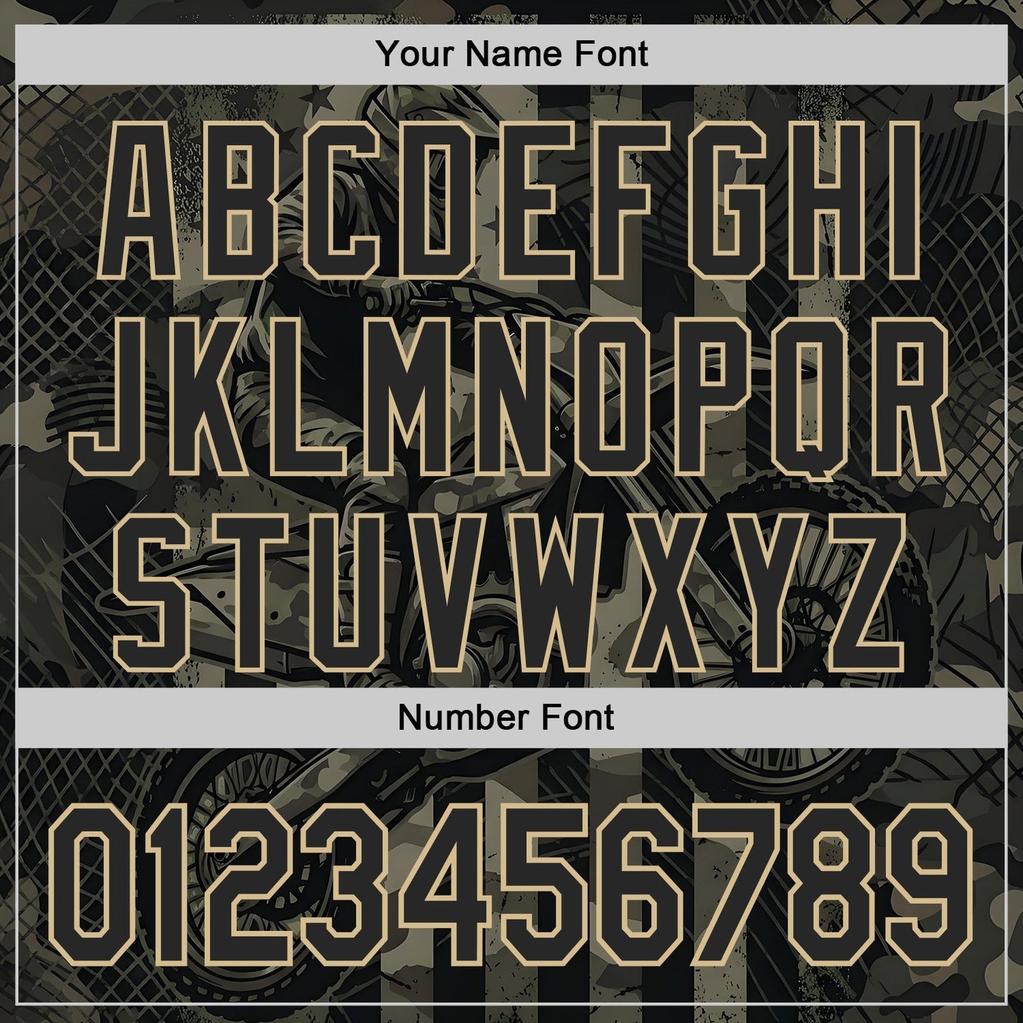 Custom Camo Black-Vegas Gold 3D Pattern Design Motorcycle Motocross Authentic Baseball Jersey baseball jersey product view 5