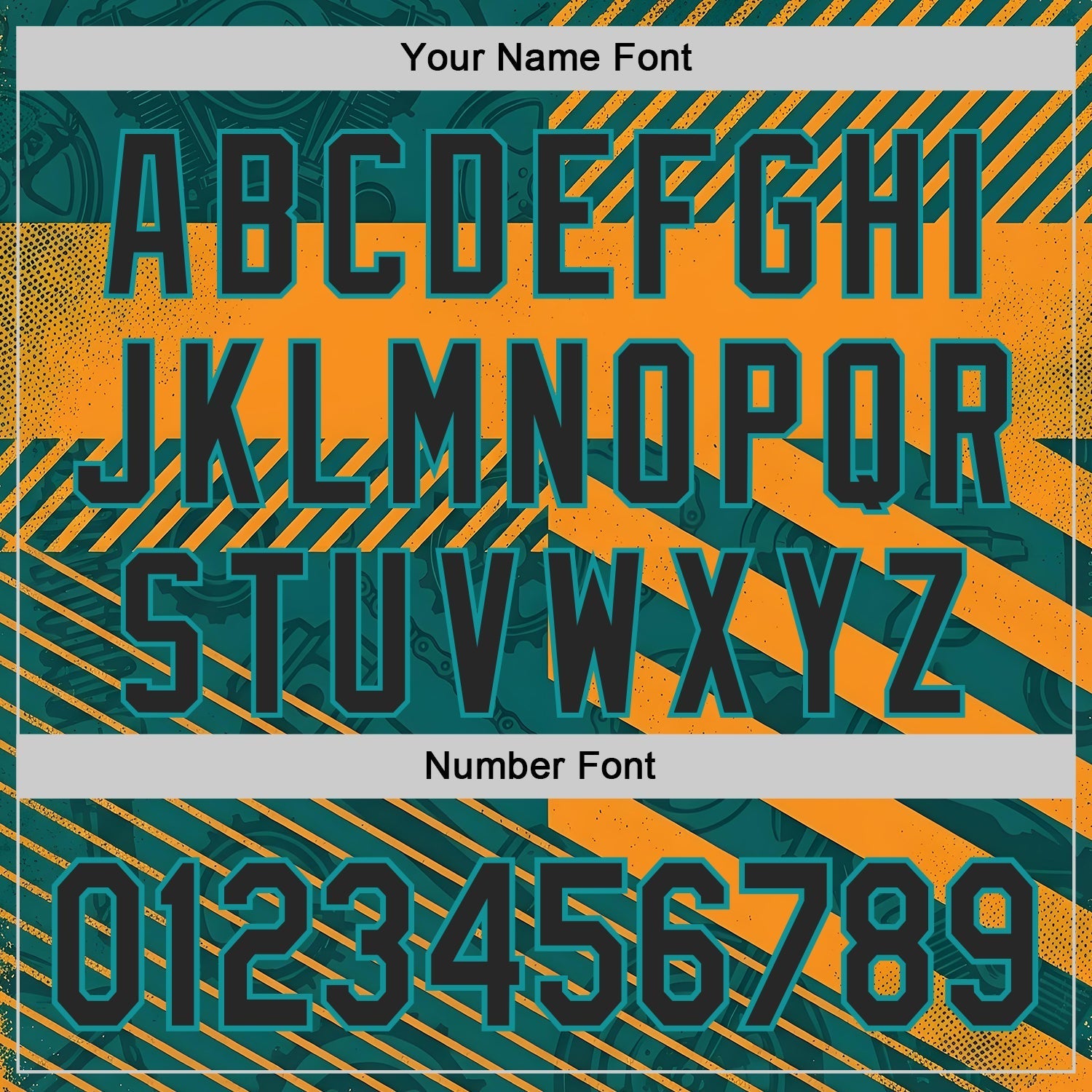 Custom Teal Black-Orange 3D Pattern Design Motorcycle Motocross Stripe Authentic Baseball Jersey baseball jersey product view 5