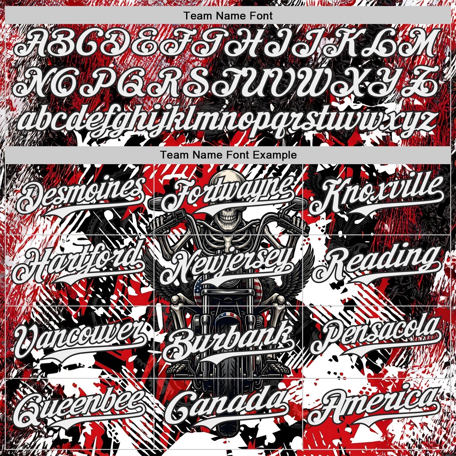 Custom Red White-Black 3D Pattern Design Motorcycle Motocross Skull Authentic Baseball Jersey baseball jersey product view 4