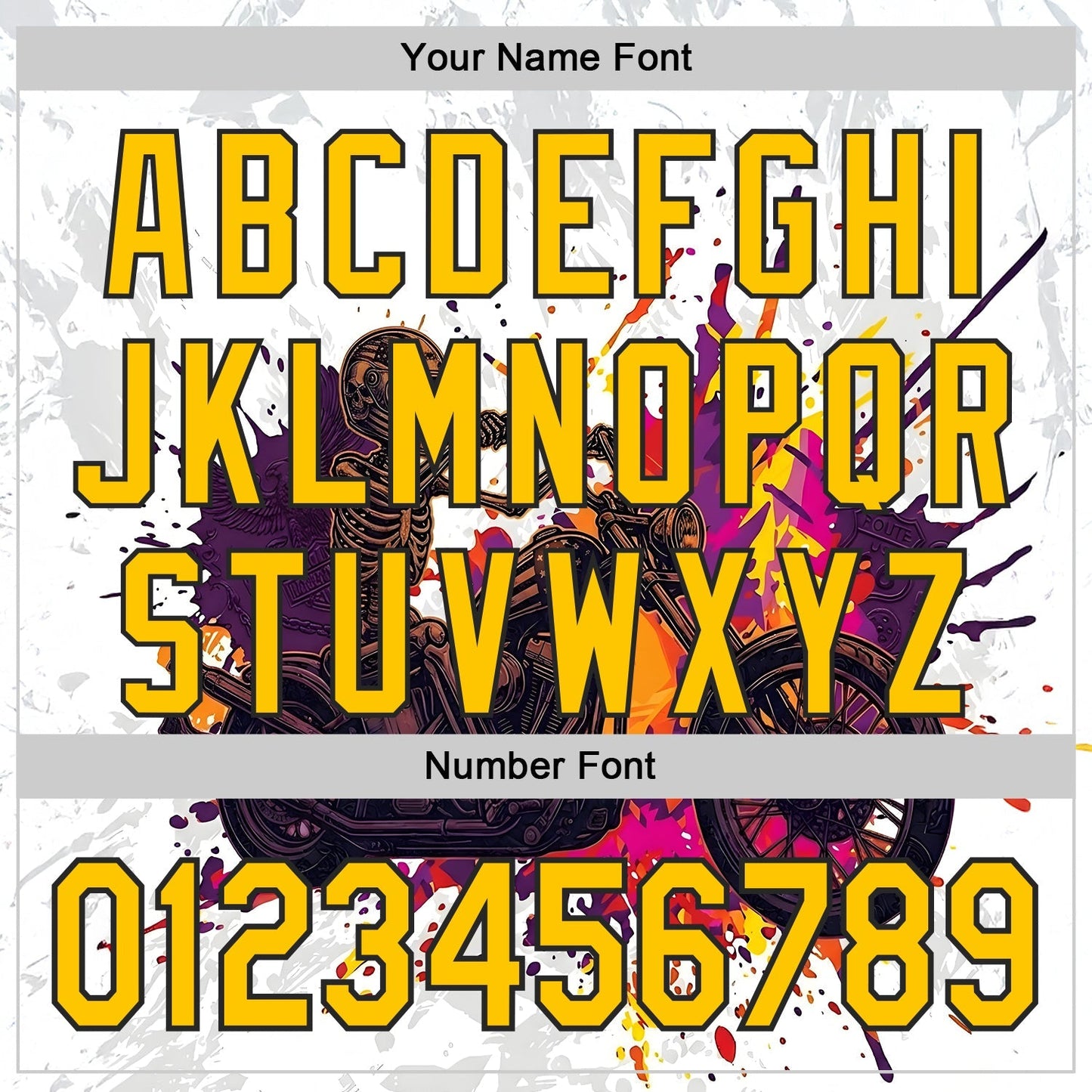 Custom White Yellow-Black 3D Pattern Design Motorcycle Motocross Skull Authentic Baseball Jersey baseball jersey product view 5