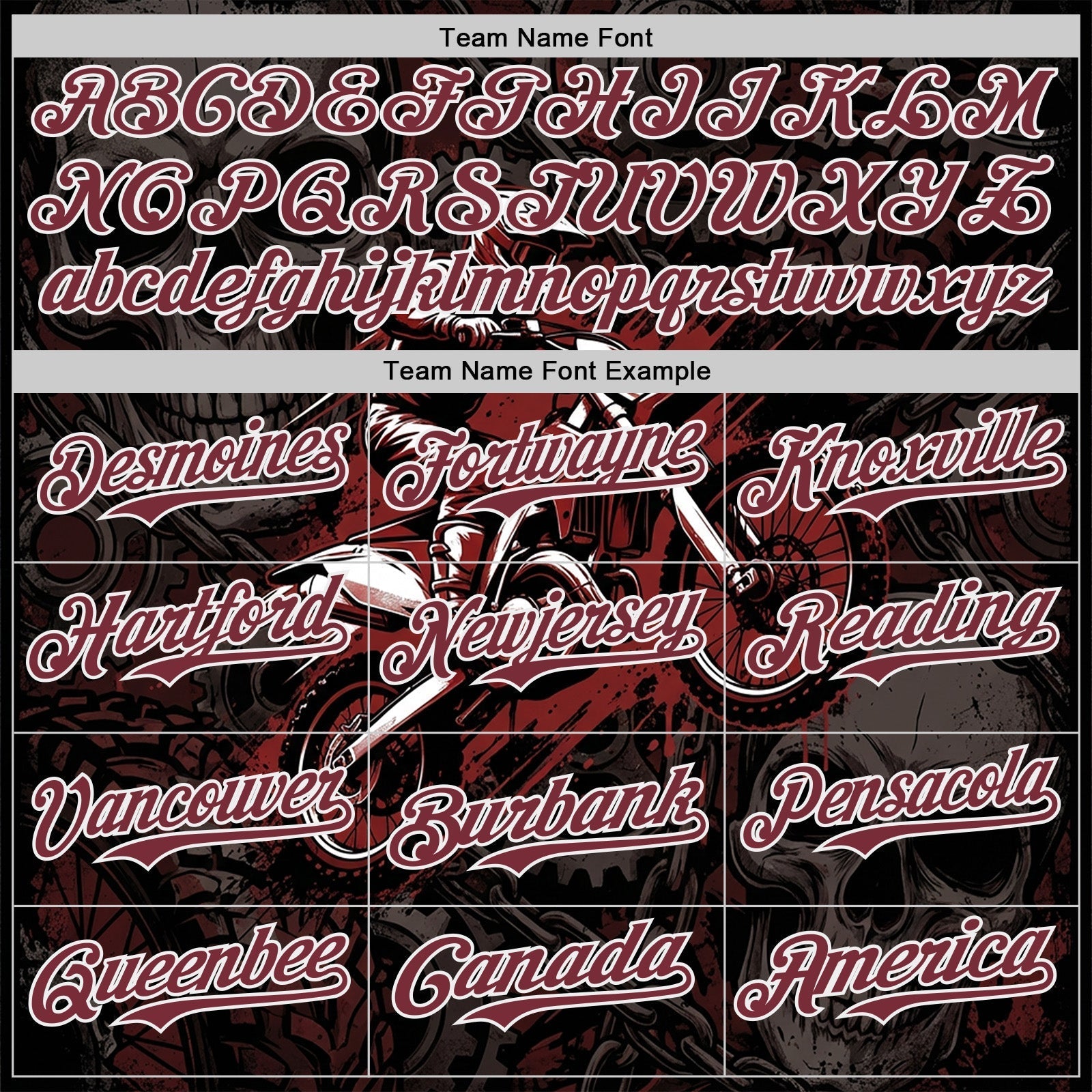 Custom Black Burgundy-White 3D Pattern Design Motorcycle Motocross Authentic Baseball Jersey baseball jersey product view 4