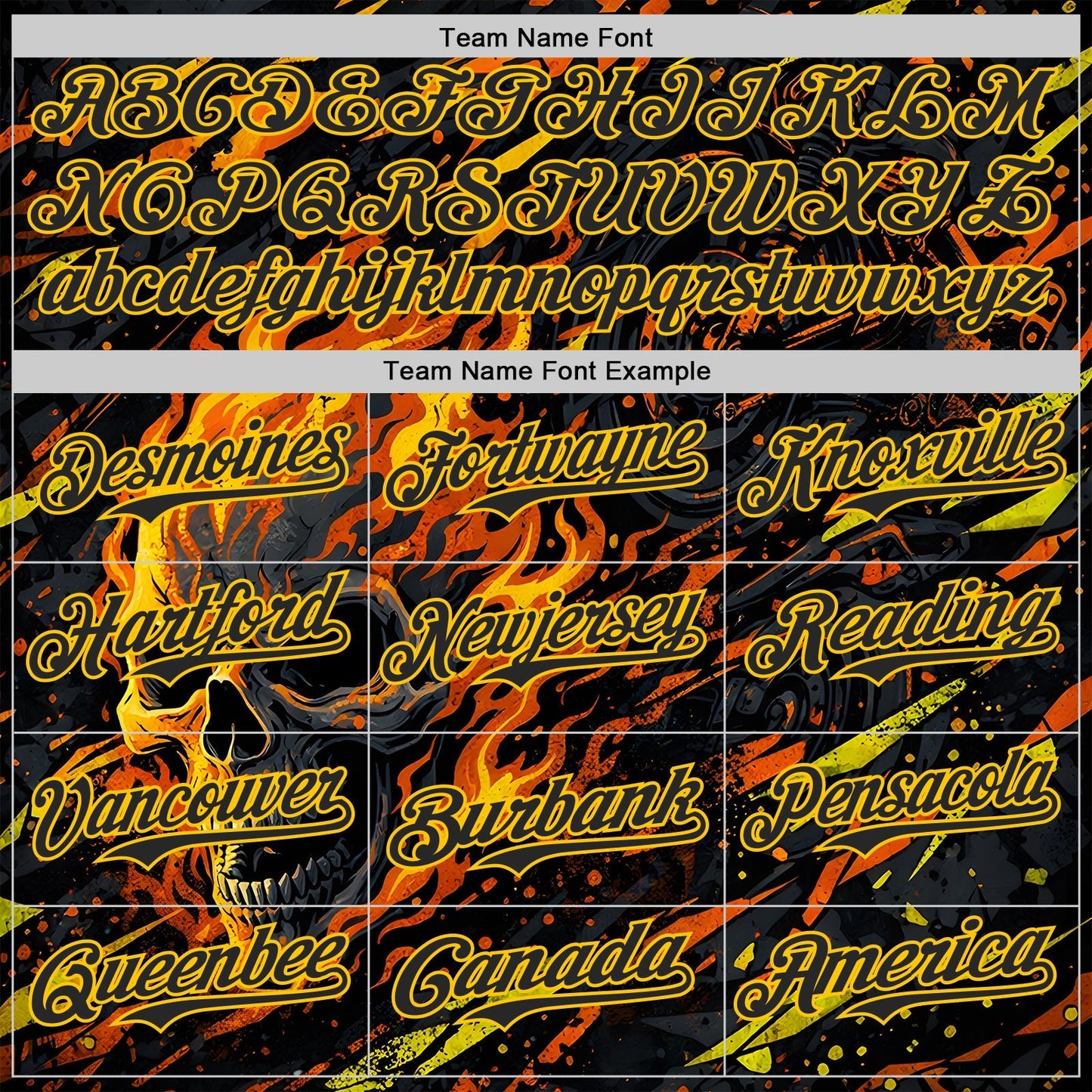 Custom Black Red-Yellow 3D Pattern Design Motorcycle Motocross Skull Flame Authentic Baseball Jersey baseball jersey product view 4