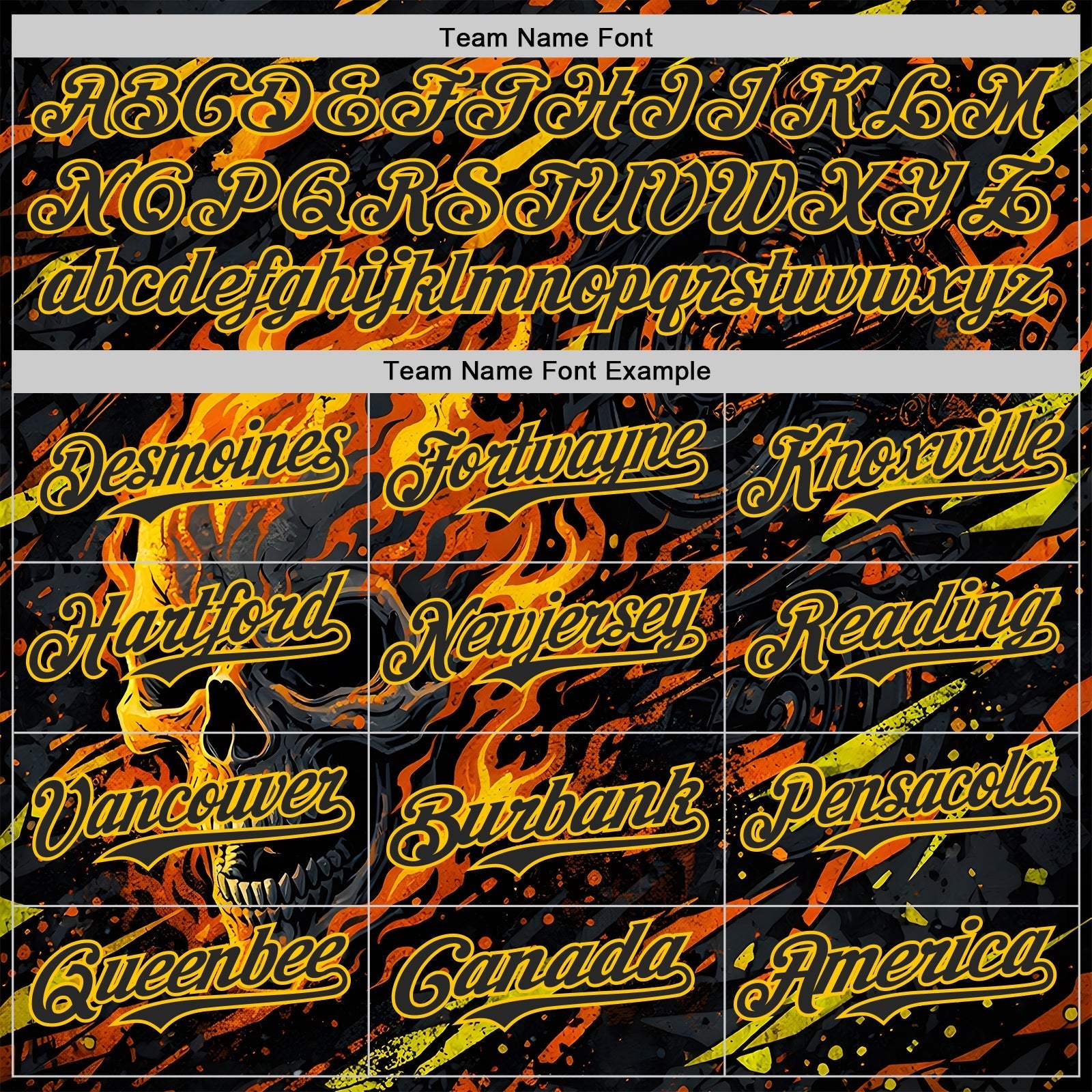 Custom Black Red-Yellow 3D Pattern Design Motorcycle Motocross Skull Flame Authentic Baseball Jersey baseball jersey product view 4