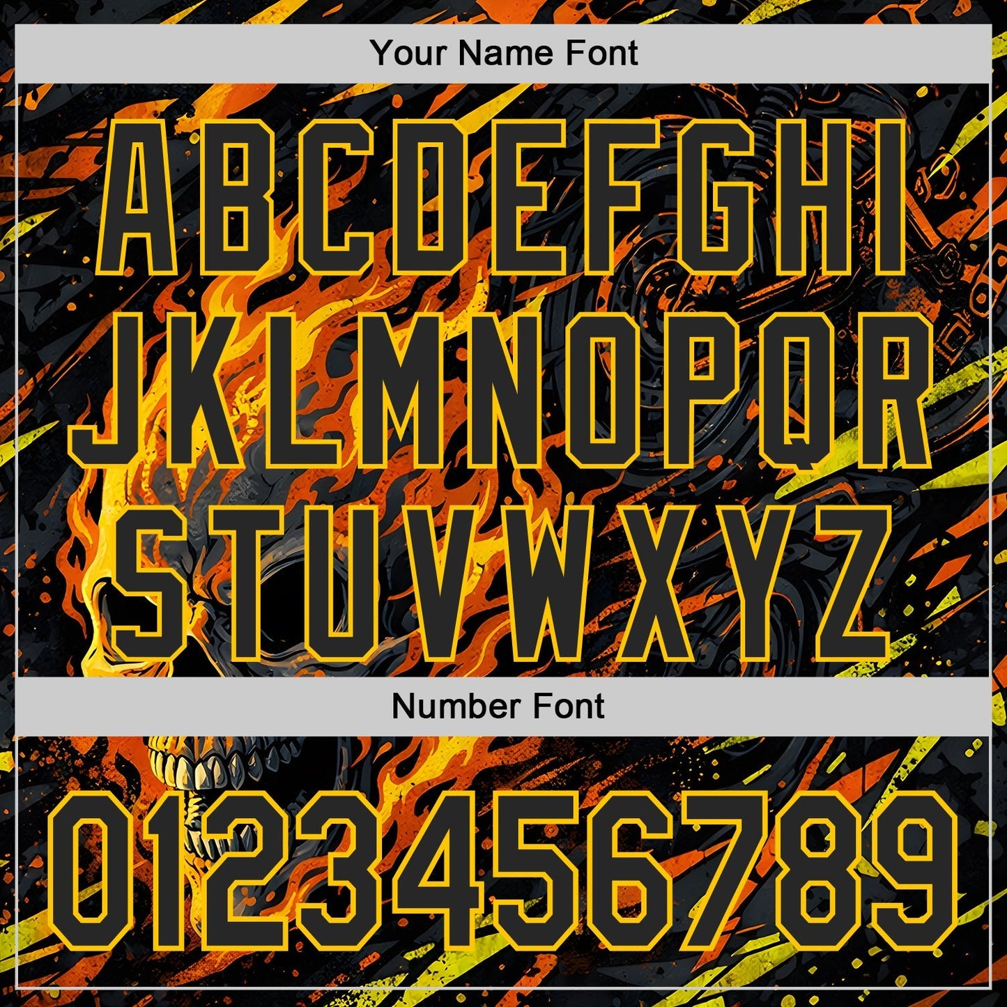 Custom Black Red-Yellow 3D Pattern Design Motorcycle Motocross Skull Flame Authentic Baseball Jersey baseball jersey product view 5