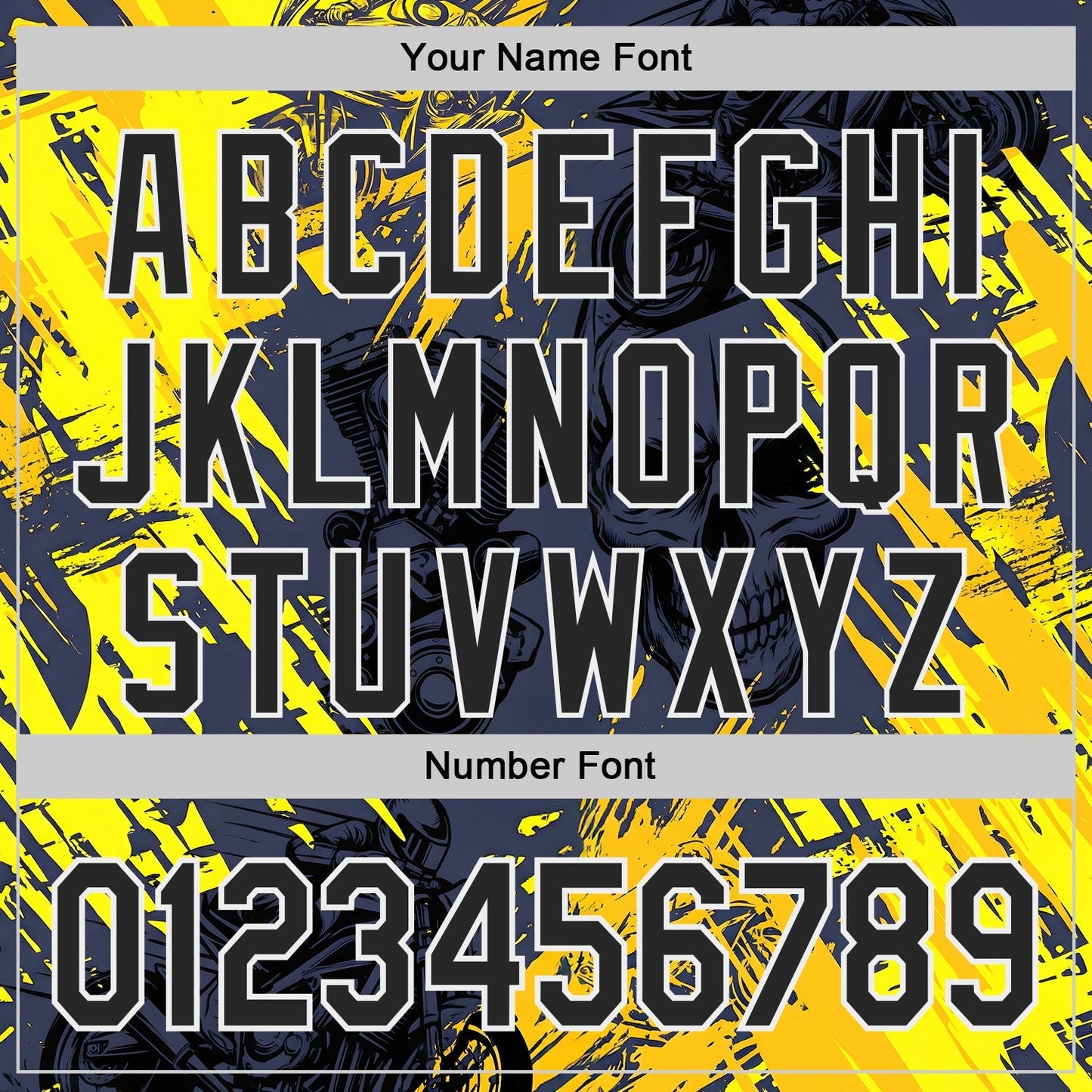 Custom Navy Black Yellow-White 3D Pattern Design Motorcycle Motocross Skull Authentic Baseball Jersey baseball jersey product view 5
