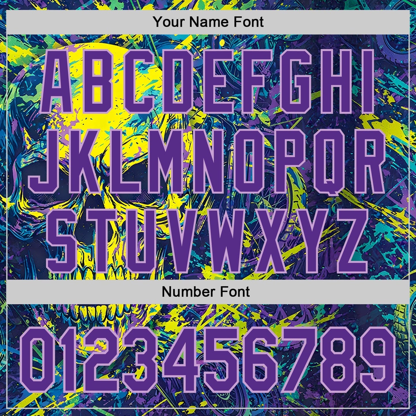 Custom Blue Purple Yellow-Light Purple 3D Pattern Design Motorcycle Motocross Skull Authentic Baseball Jersey baseball jersey product view 5