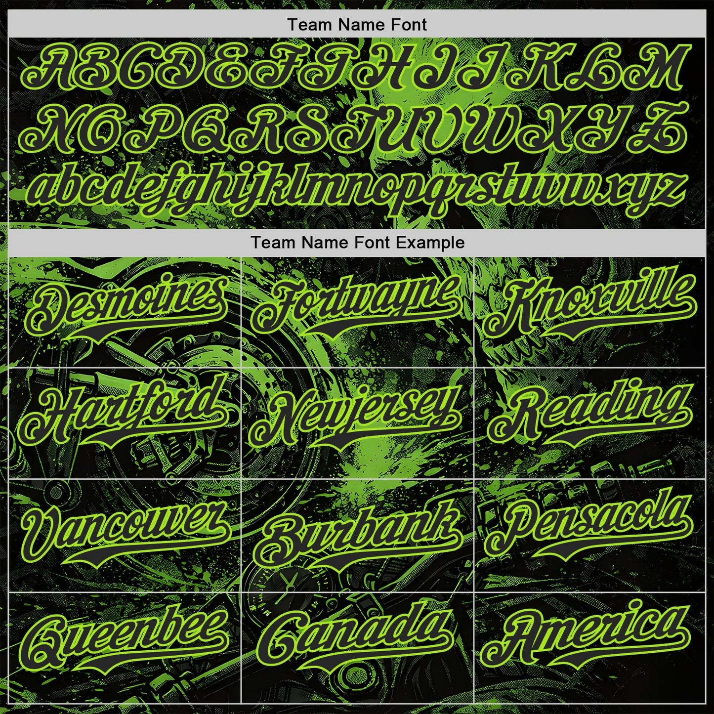 Custom Black-Neon Green 3D Pattern Design Motorcycle Motocross Skull Authentic Baseball Jersey baseball jersey product view 4