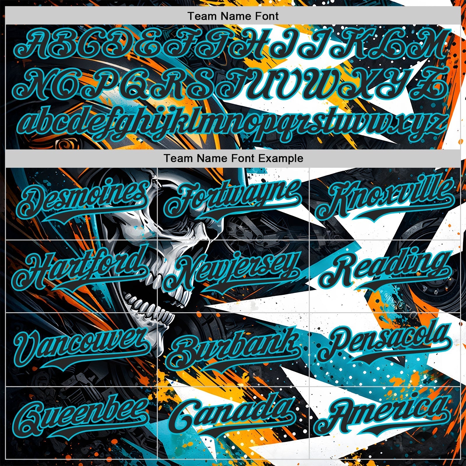 Custom Black Yellow-Lakes Blue 3D Pattern Design Motorcycle Motocross Skull Authentic Baseball Jersey baseball jersey product view 4