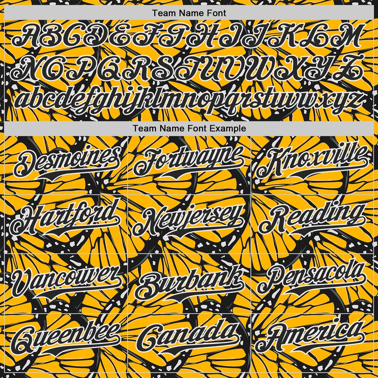 Custom Gold Black-White Butterfly Wing Authentic Baseball Jersey baseball jersey product view 4