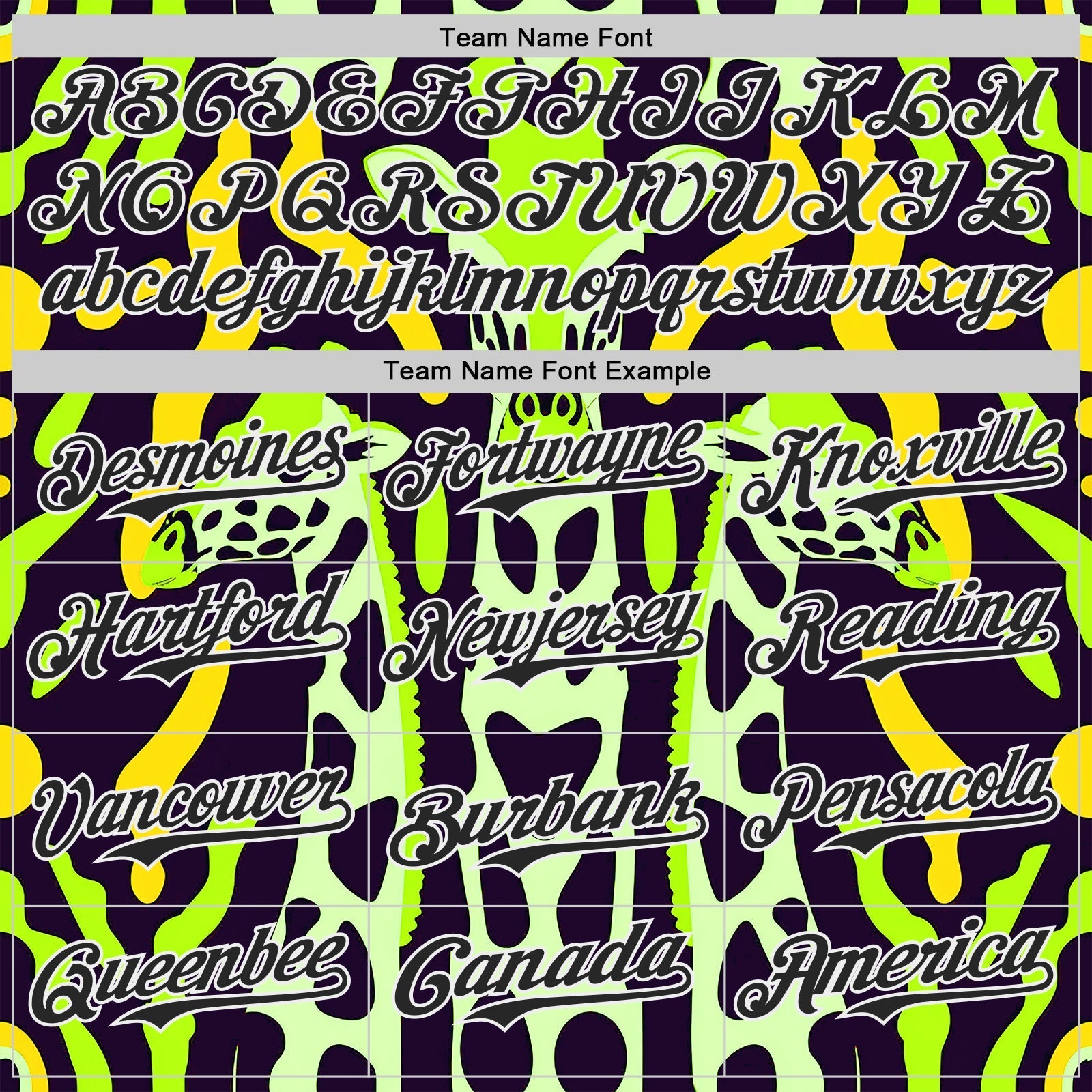 Custom Green Black Yellow-White Giraffe Print Authentic Baseball Jersey baseball jersey product view 4