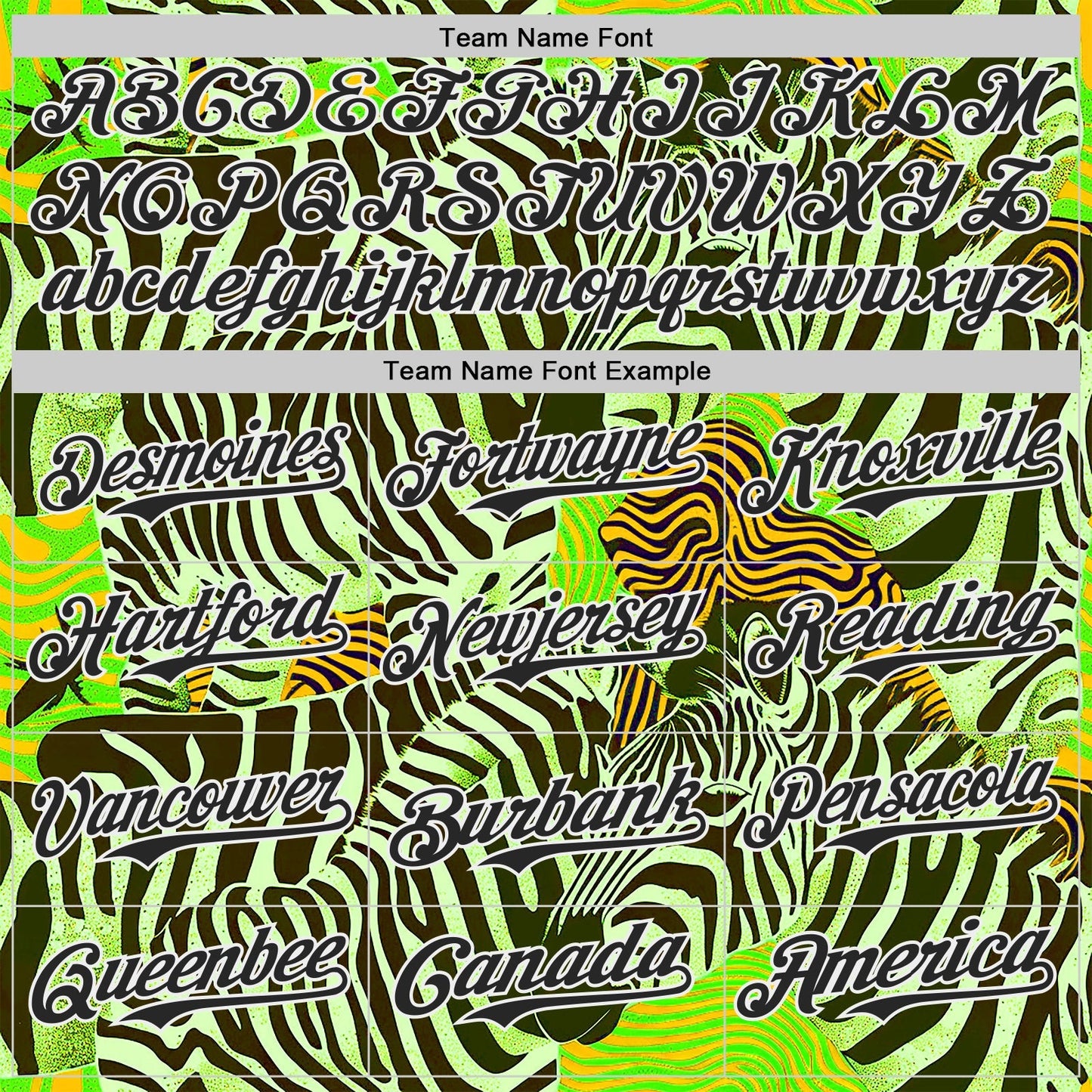 Custom Green Black-White Zebra Stripe Print Authentic Baseball Jersey baseball jersey product view 4