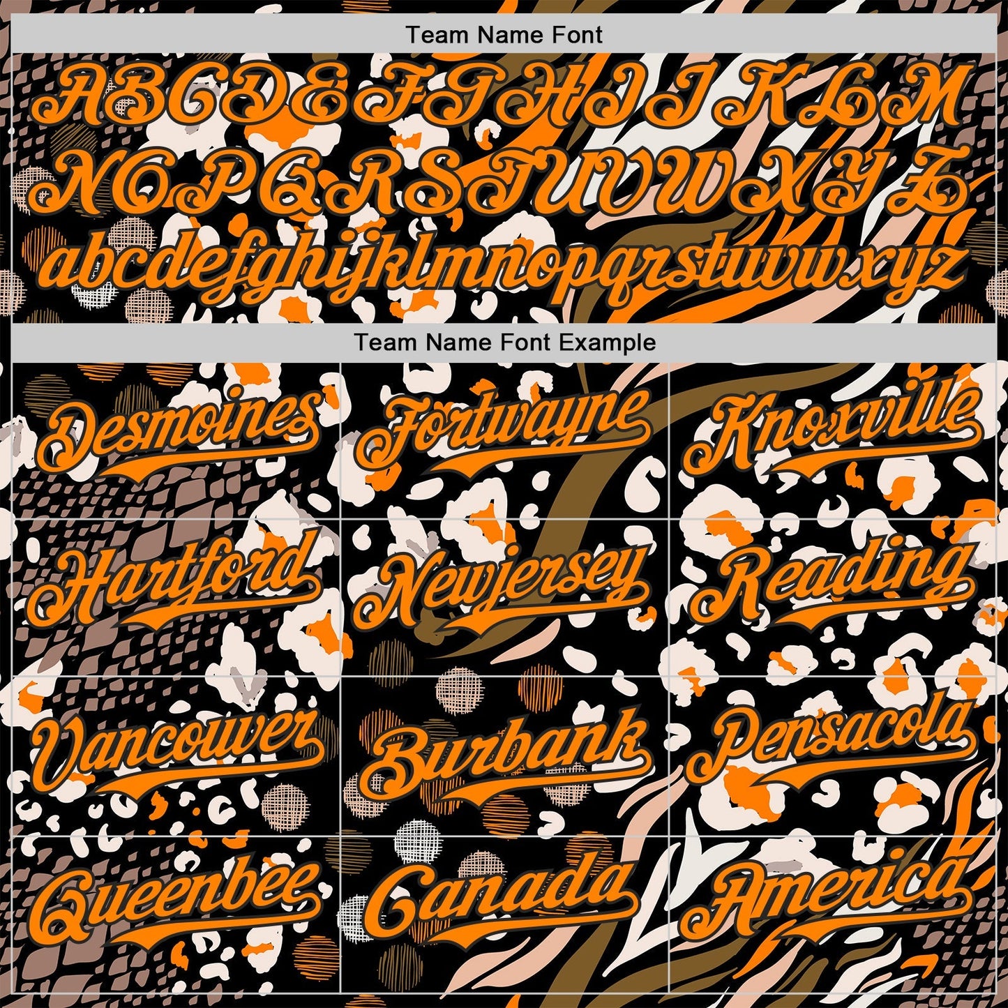 Custom Black Bay Orange-White Leopard Print Tiger Stripe Authentic Baseball Jersey baseball jersey product view 4