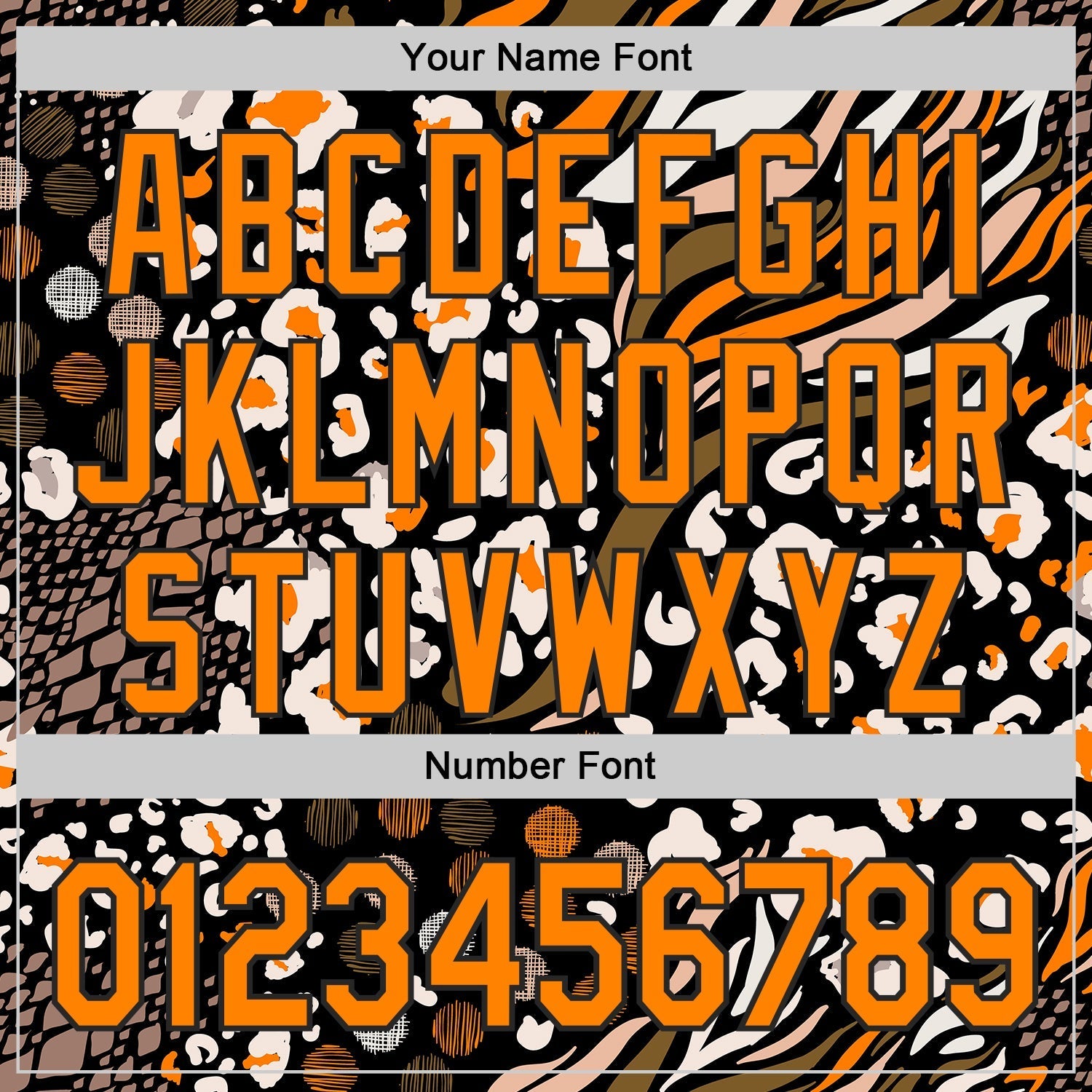 Custom Black Bay Orange-White Leopard Print Tiger Stripe Authentic Baseball Jersey baseball jersey product view 5
