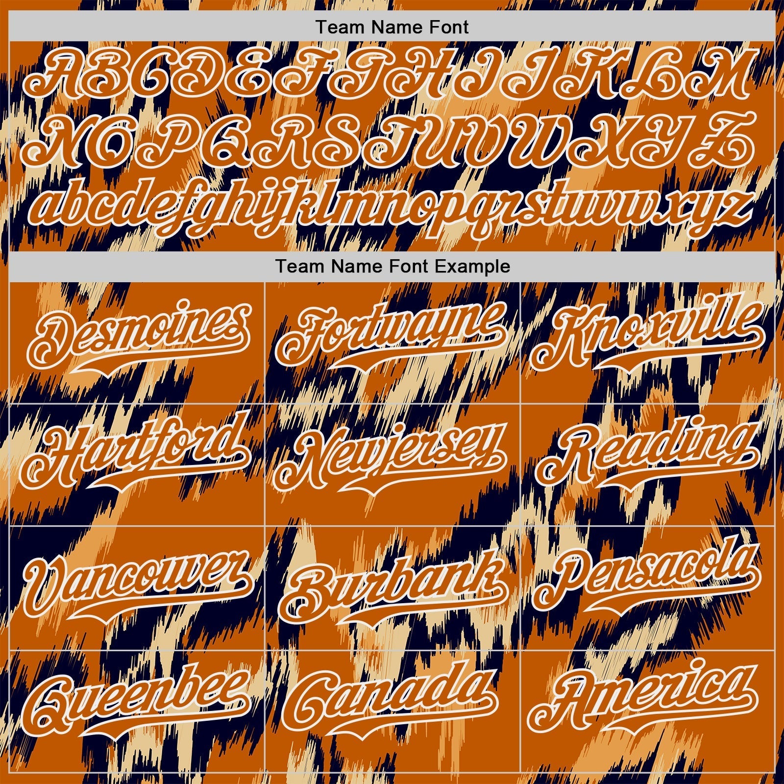 Custom Texas Orange Black-White Leopard Print Authentic Baseball Jersey baseball jersey product view 4