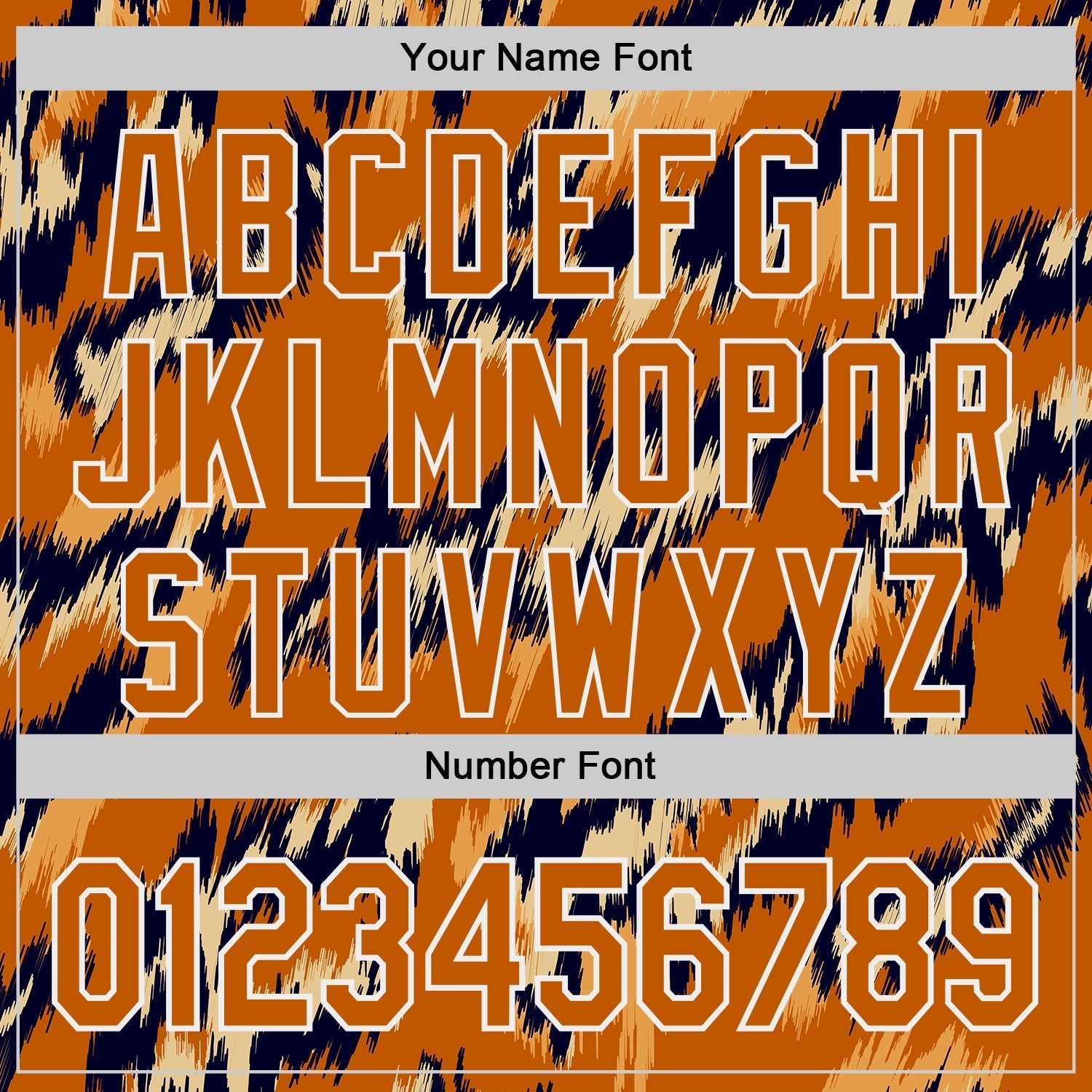 Custom Texas Orange Black-White Leopard Print Authentic Baseball Jersey baseball jersey product view 5