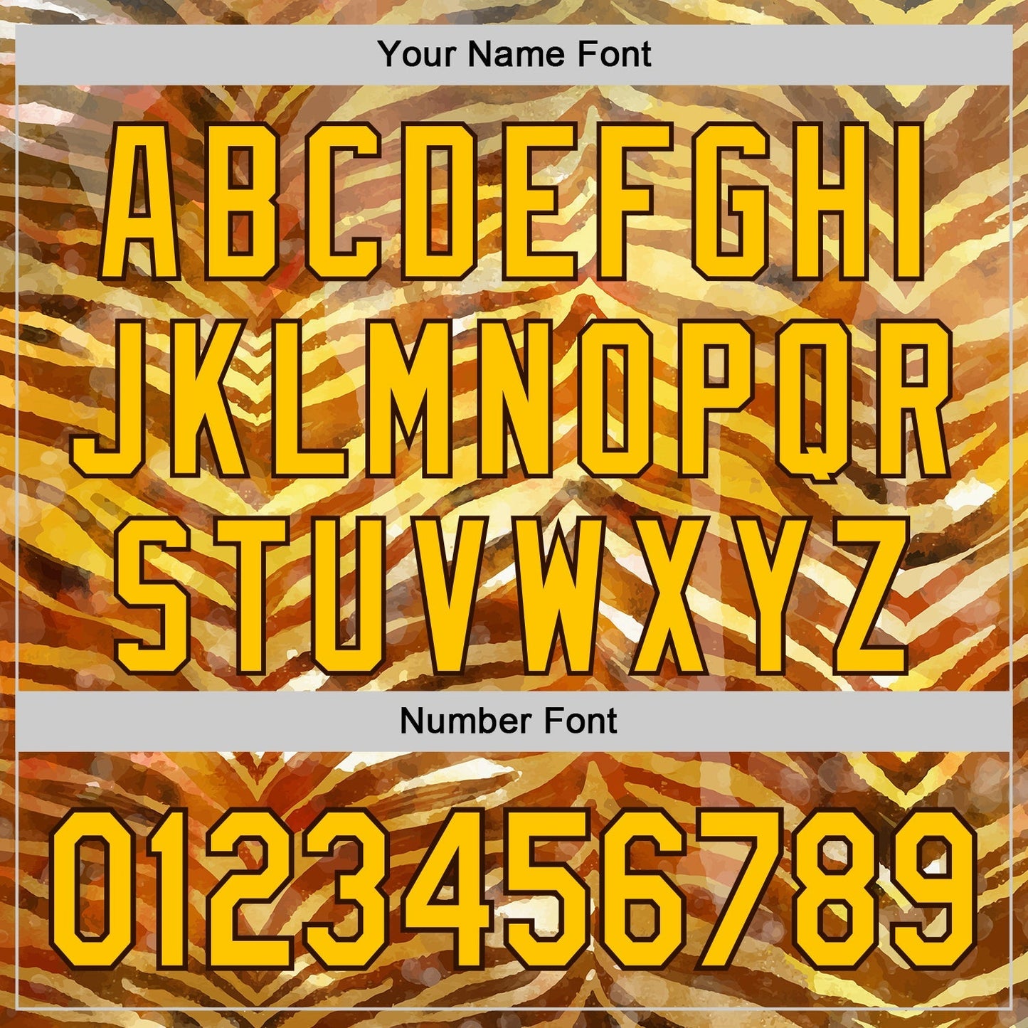 Custom Brown-Yellow Zebra Stripe Print Authentic Baseball Jersey baseball jersey product view 5